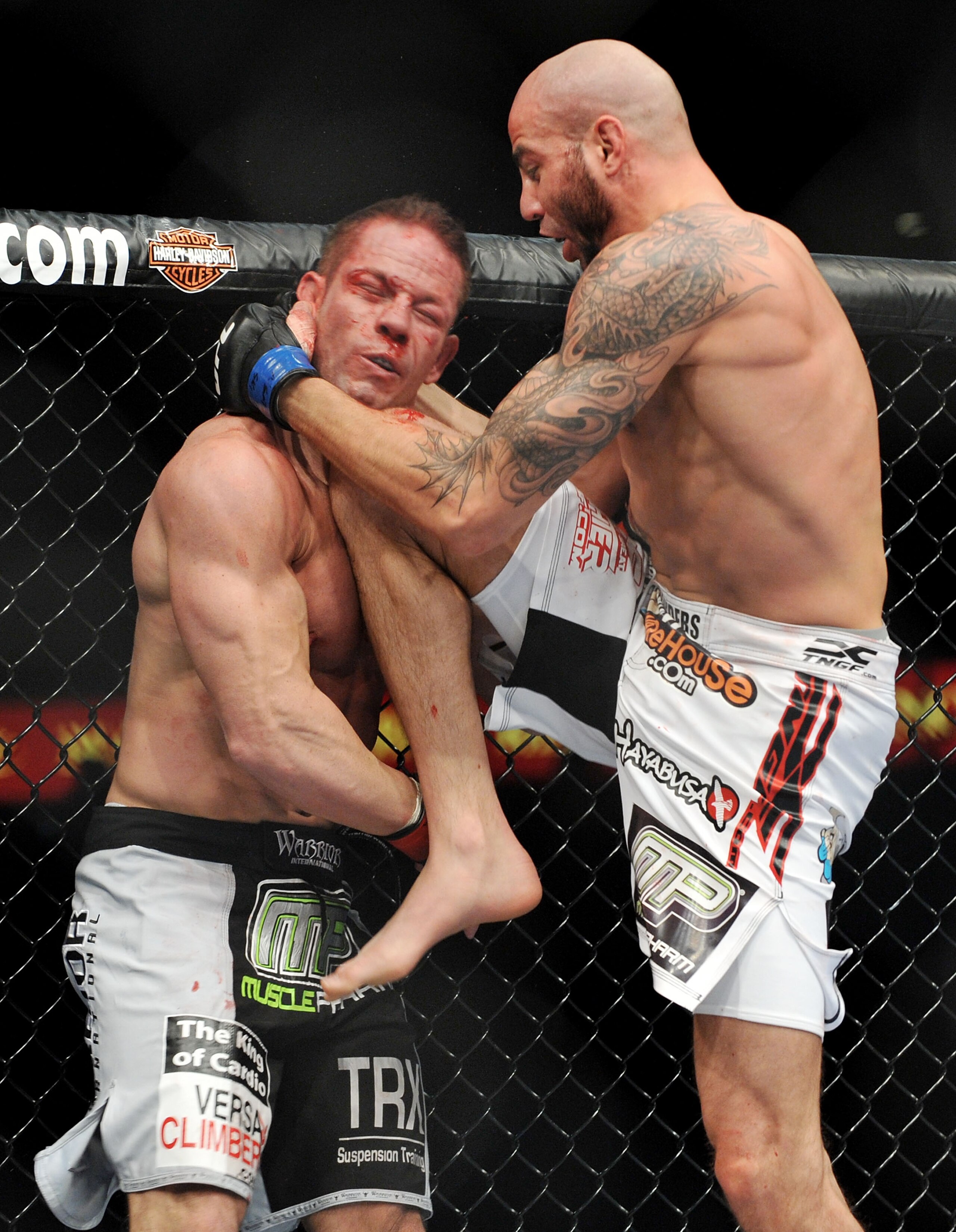 LAS VEGAS - NOVEMBER 21: Ben Saunders (R) battles Marcus Davis (L) during their Welterweight Fight at the UFC 106 at Mandalay Bay Events Center on November 21, 2009 in Las Vegas, Nevada. (Photo by Jon Kopaloff/Getty Images) LAS VEGAS - NOVEMBER 21: Ben Saunders (R) battles Marcus Davis (L) during their Welterweight Fight at the UFC 106 at Mandalay Bay Events Center on November 21, 2009 in Las Vegas, Nevada. (Photo by Jon Kopaloff/Getty Images)