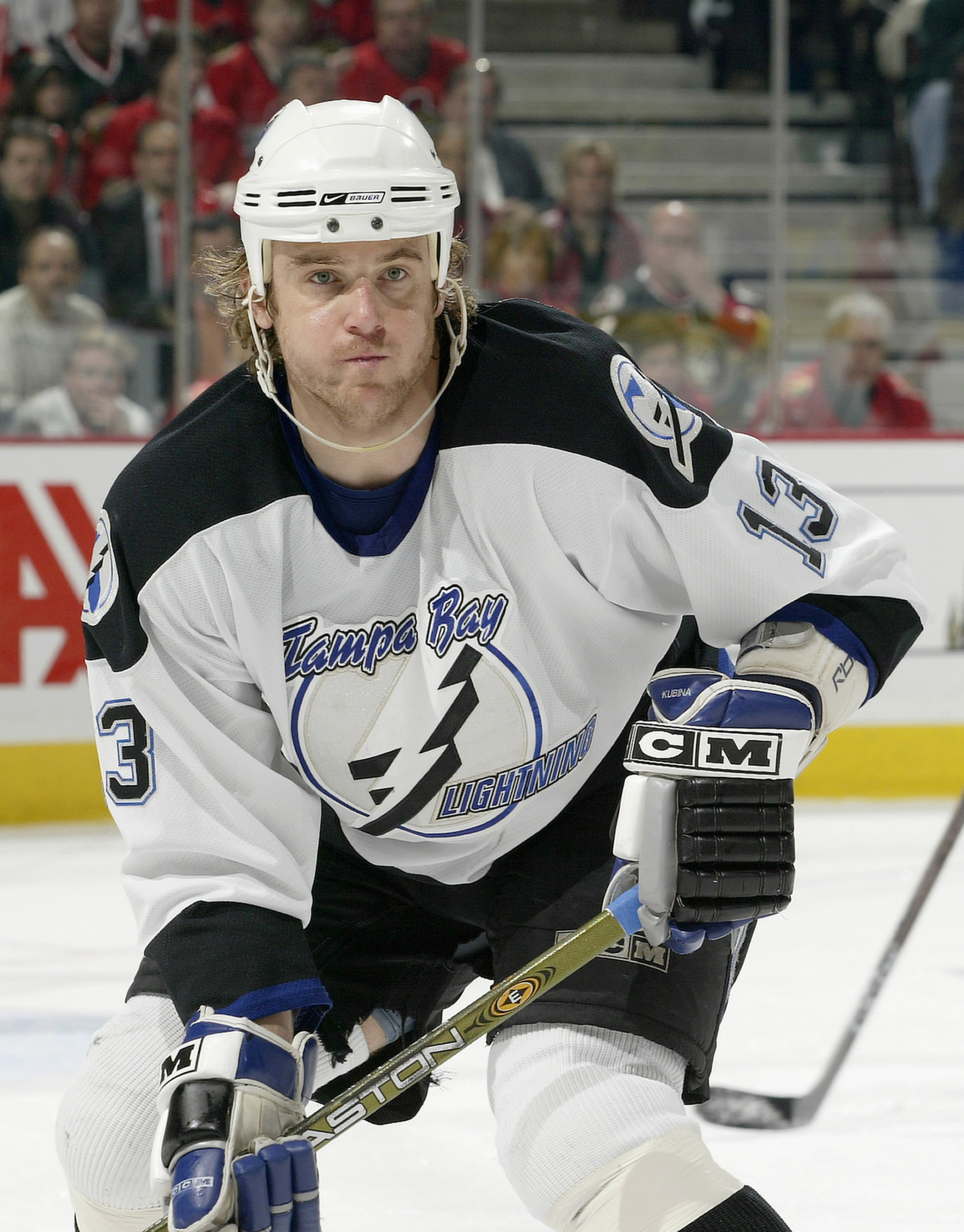 OTTAWA - APRIL 23: Pavel Kubina #13 of the Tampa Bay Lightning skates during game 2 of the Eastern Conference Quarter Finals against the Ottawa Senators on April 23, 2006 at Scotiabank Place in Ottawa, Canada.  The Tampa Bay Lightning defeated the Ottawa