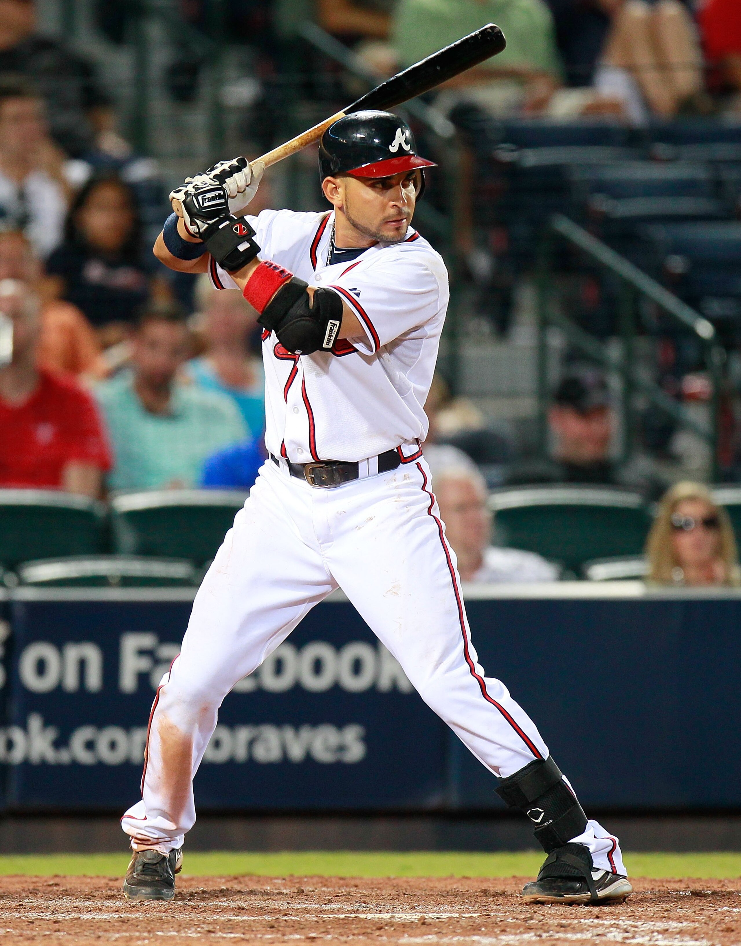 ATLANTA - AUGUST 31:  Omar Infante #4 of the Atlanta Braves against the New York Mets at Turner Field on August 31, 2010 in Atlanta, Georgia.  (Photo by Kevin C. Cox/Getty Images)
