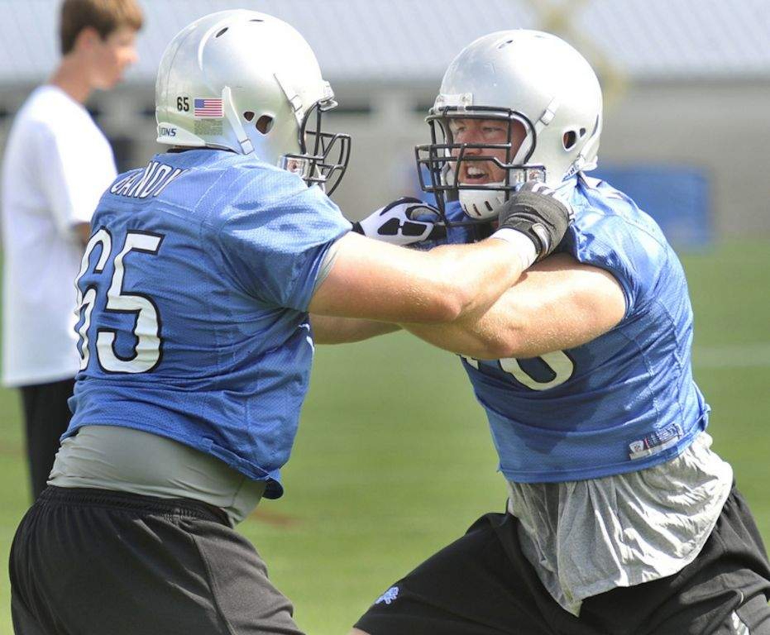 Jason Fox won't show you much for a while, but the Lions like him enough to keep him over Jon Jansen.