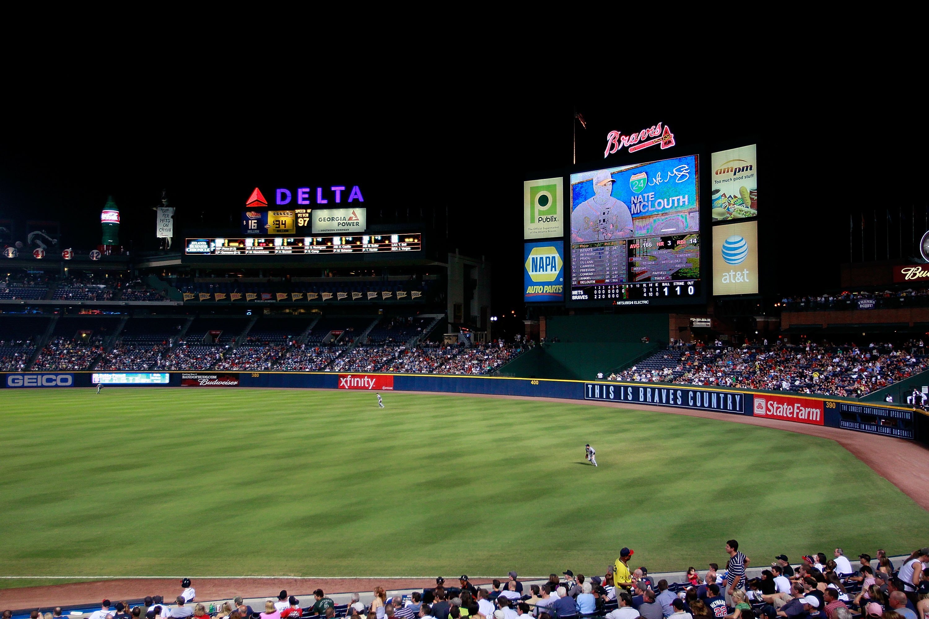 ATLANTA - SEPTEMBER 01:  A general view of Turner Field during the game between the Atlanta Braves and the New York Mets on September 1, 2010 in Atlanta, Georgia.  (Photo by Kevin C. Cox/Getty Images)