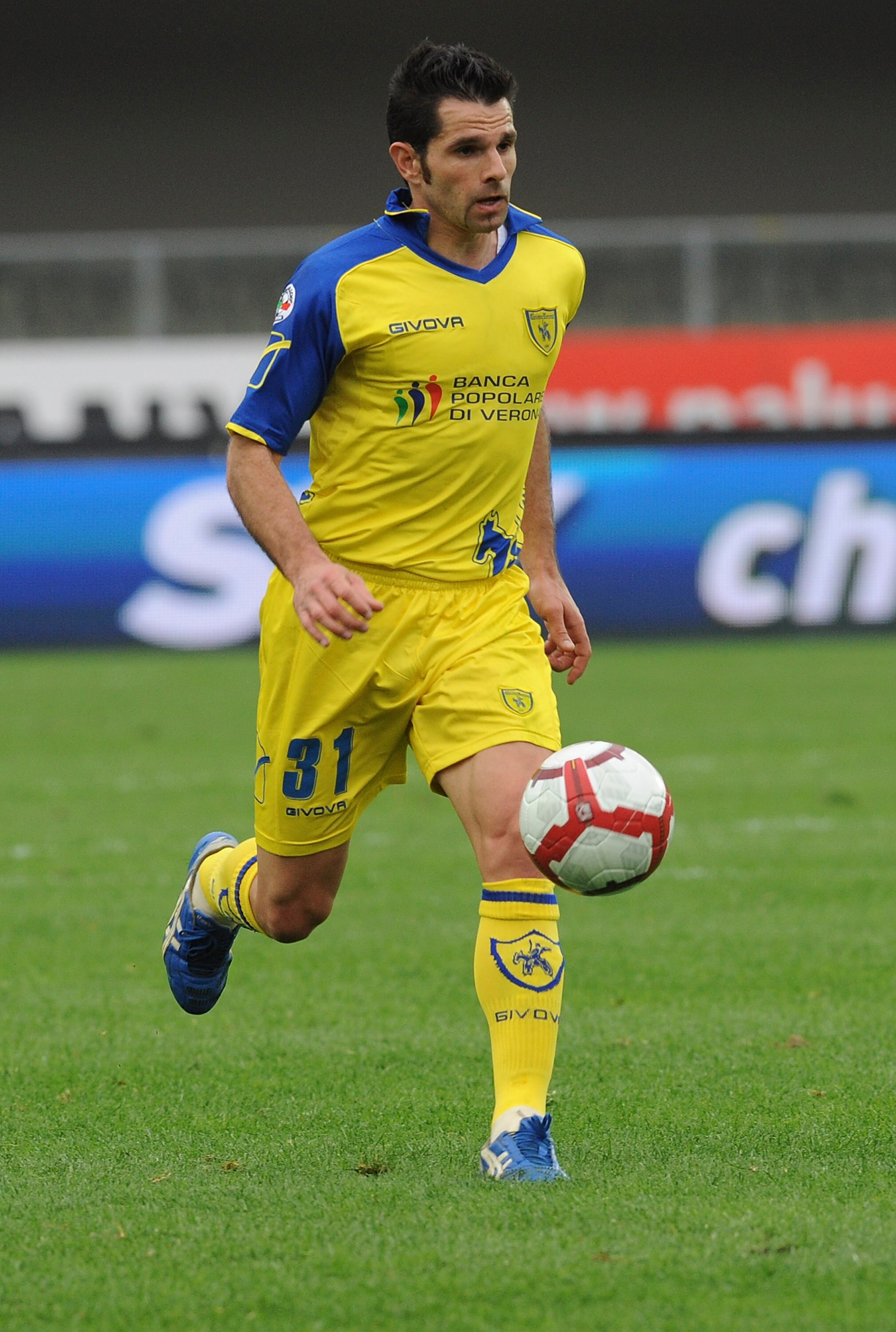 VERONA, ITALY - APRIL 17:  Sergio Pellissier of Chievo in action during the Serie A match between AC Chievo Verona and AS Livorno Calcio at Stadio Marc'Antonio Bentegodi on April 17, 2010 in Verona, Italy.  (Photo by Dino Panato/Getty Images)