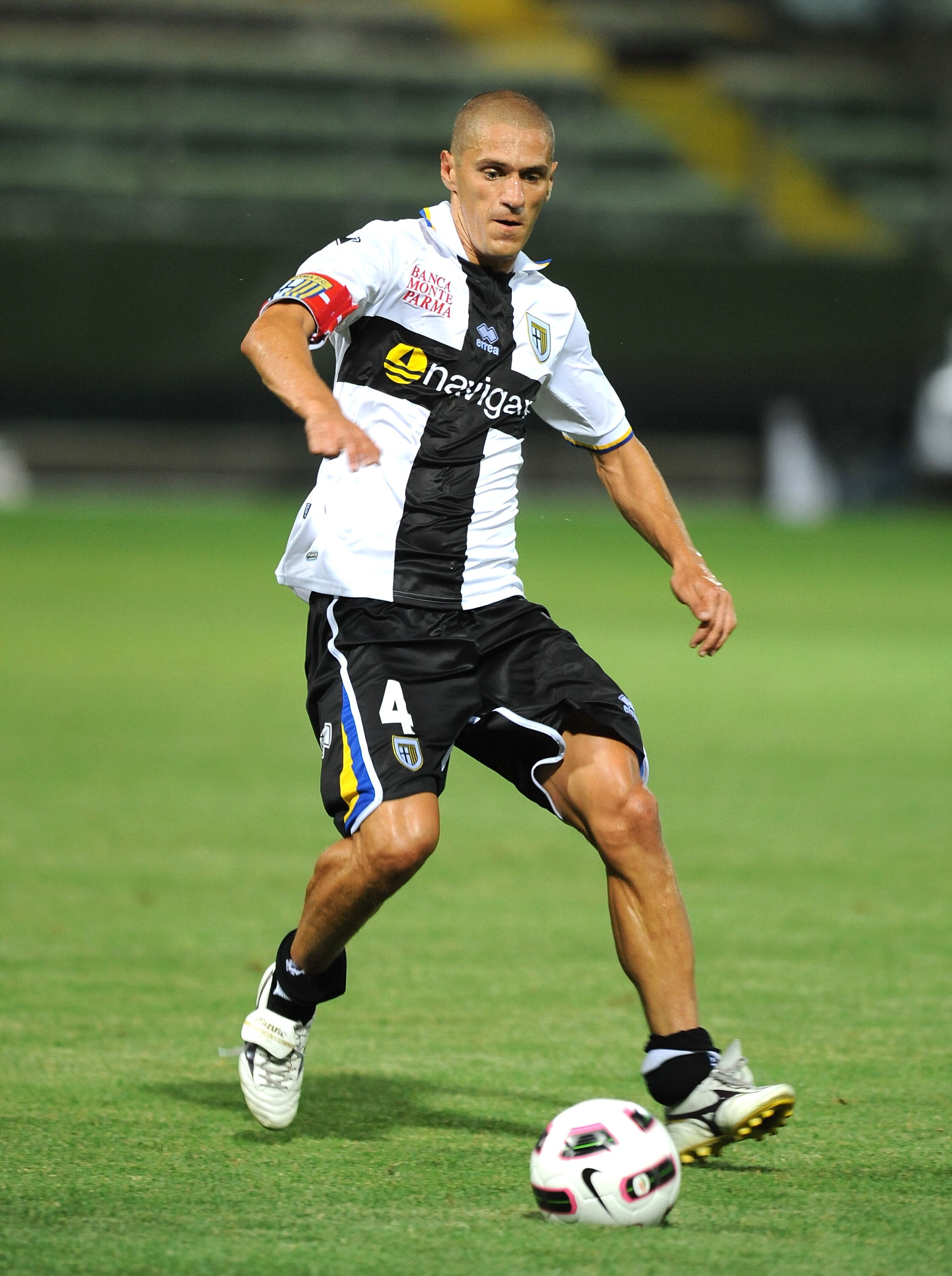 PARMA, ITALY - AUGUST 10:  Stefano Morrone of Parma FC in action during preseason friendly match between Parma and Shakhtar Donetsk at Ennio Tardini Stadium on August 10, 2010 in Parma, Italy.  (Photo by Massimo Cebrelli/Getty Images)