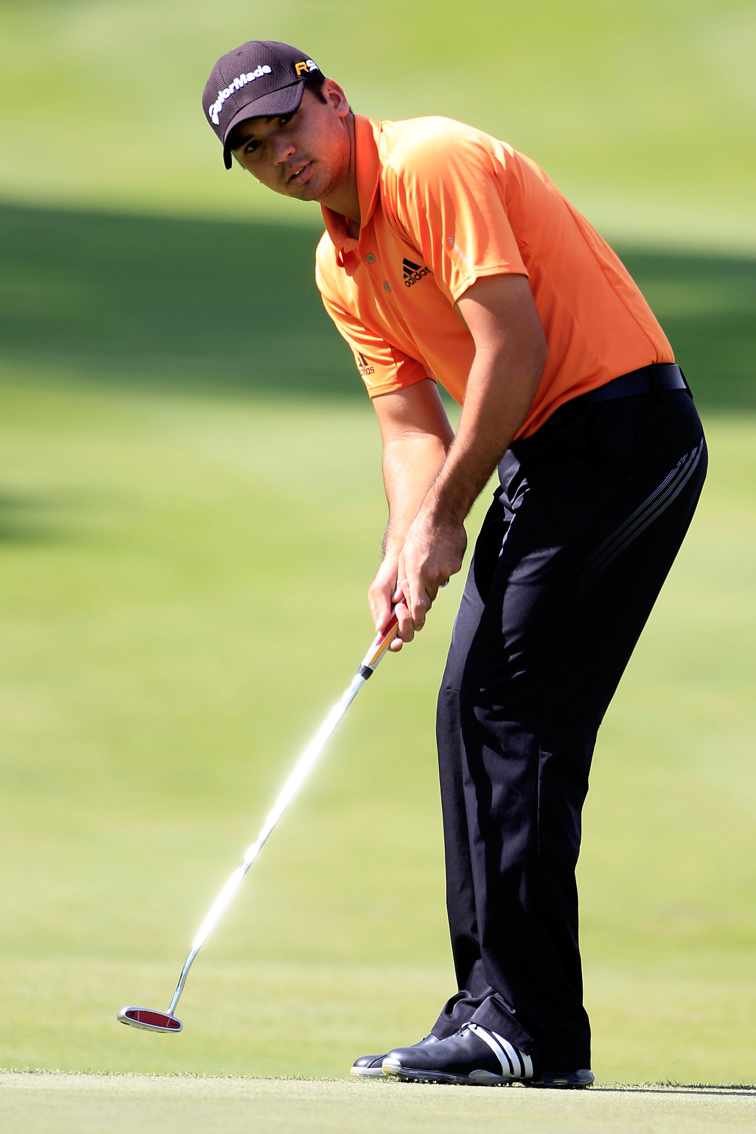 NORTON, MA - SEPTEMBER 05:  Jason Day of Australia misses a birdie on the sixth green during the third round of the Deutsche Bank Championship at TPC Boston on September 5, 2010 in Norton, Massachusetts.  (Photo by Michael Cohen/Getty Images)