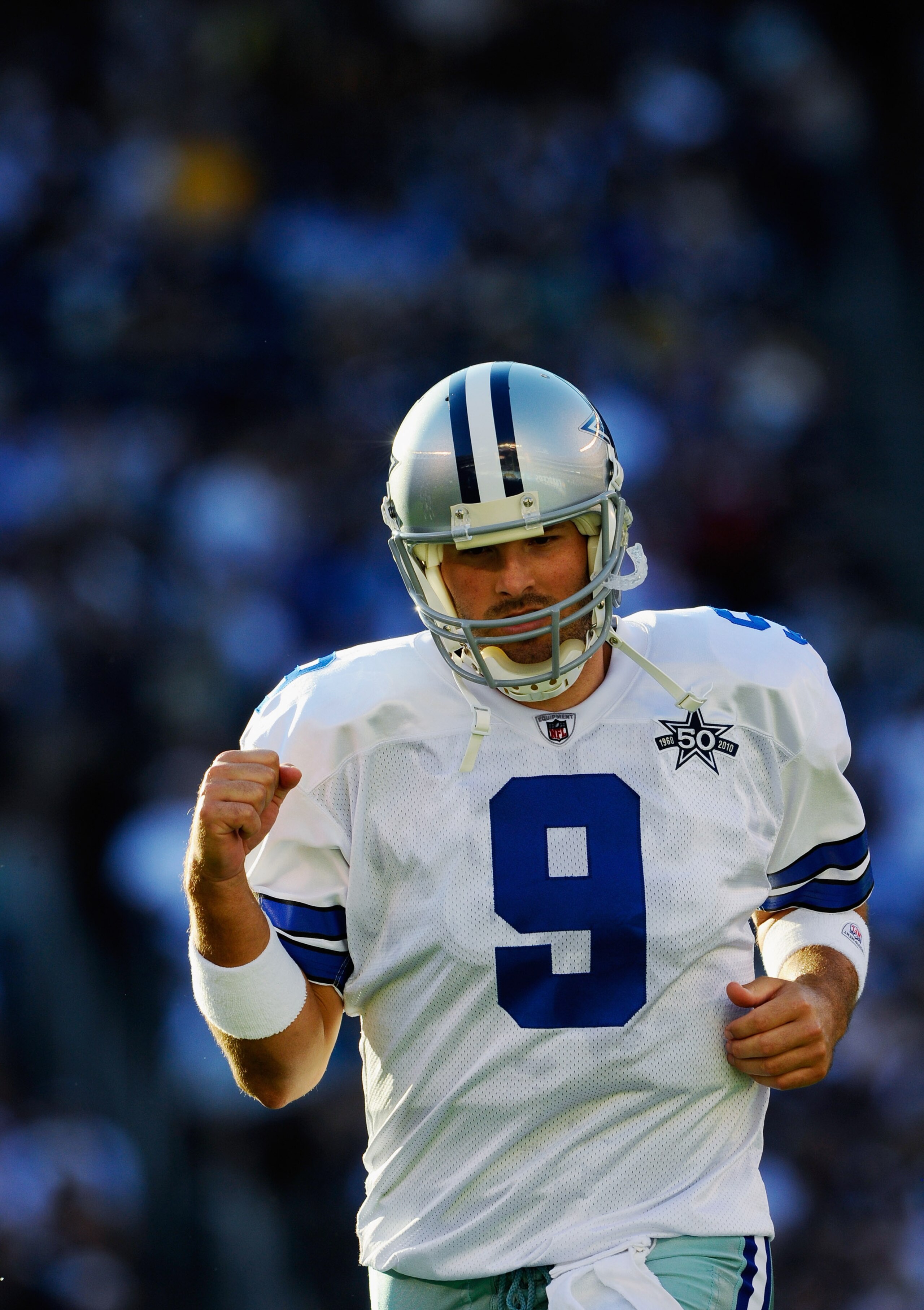 SAN DIEGO - AUGUST 21:  Quarterback Tony Romo #9 of the Dallas Cowboys  during the pre-season NFL football game against San Diego Chargers at Qualcomm Stadium on August 21, 2010 in San Diego, California.  (Photo by Kevork Djansezian/Getty Images)