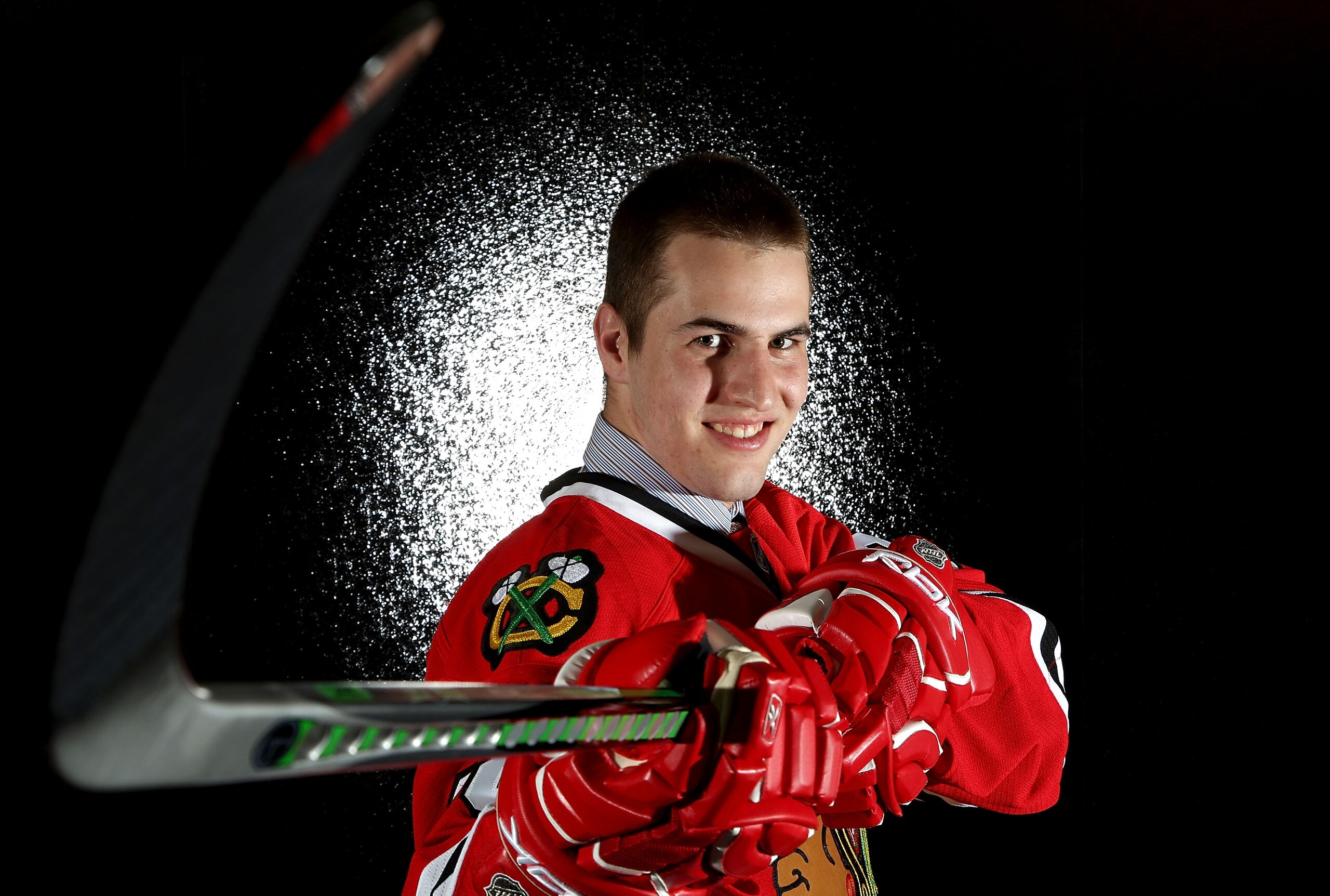 OTTAWA, ON - JUNE 20:  11th overall pick, Kyle Beach of the Chicago Blackhawks poses for a portrait after being selected in the 2008 NHL Entry Draft at Scotiabank Place on June 20, 2008 in Ottawa, Ontario, Canada.  (Photo by Andre Ringuette/Getty Images)