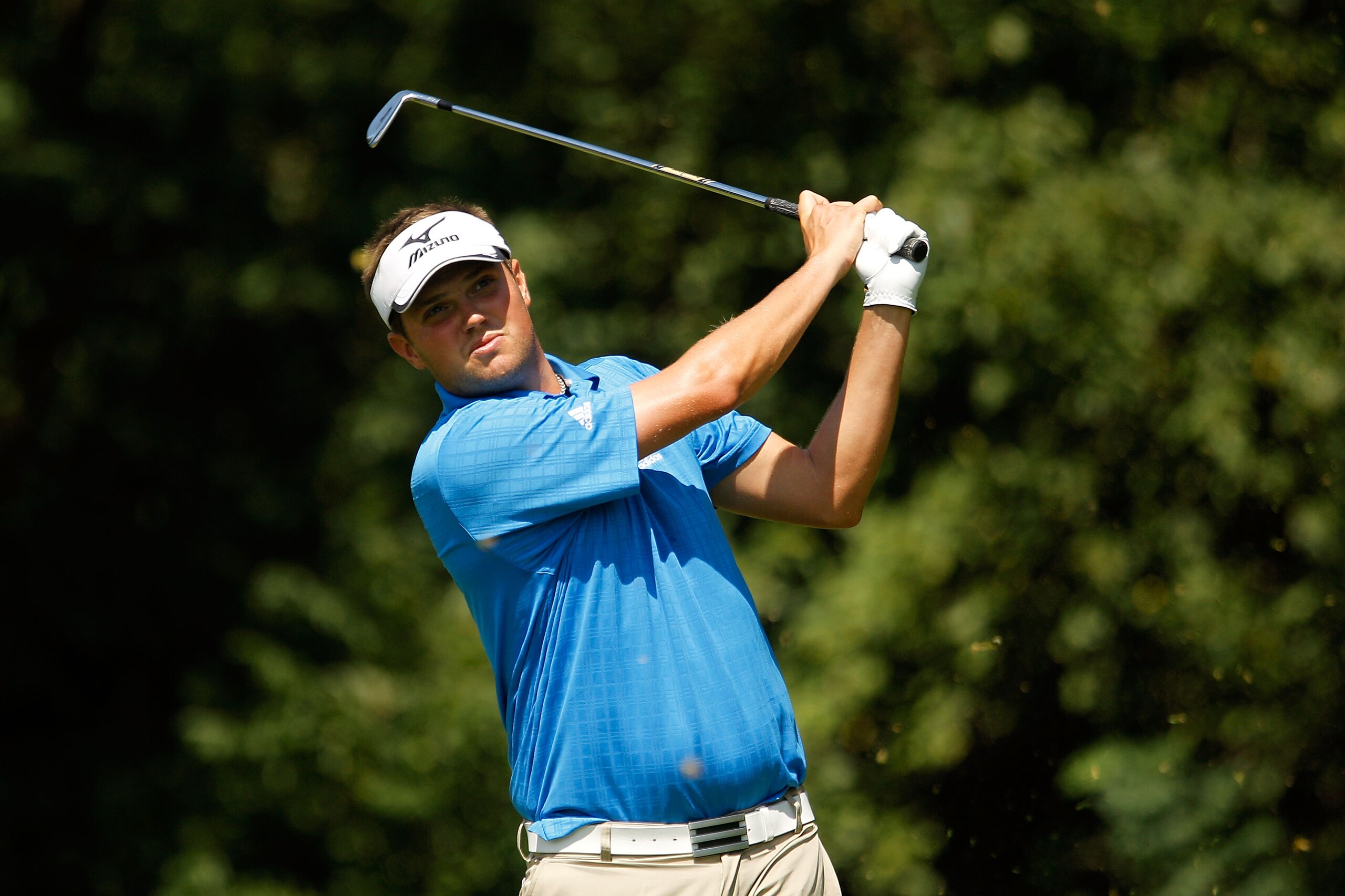 PARAMUS, NJ - AUGUST 26:  Jeff Overton watches his tee shot on the second hole during the first round of The Barclays at the Ridgewood Country Club on August 26, 2010 in Paramus, New Jersey.  (Photo by Scott Halleran/Getty Images)