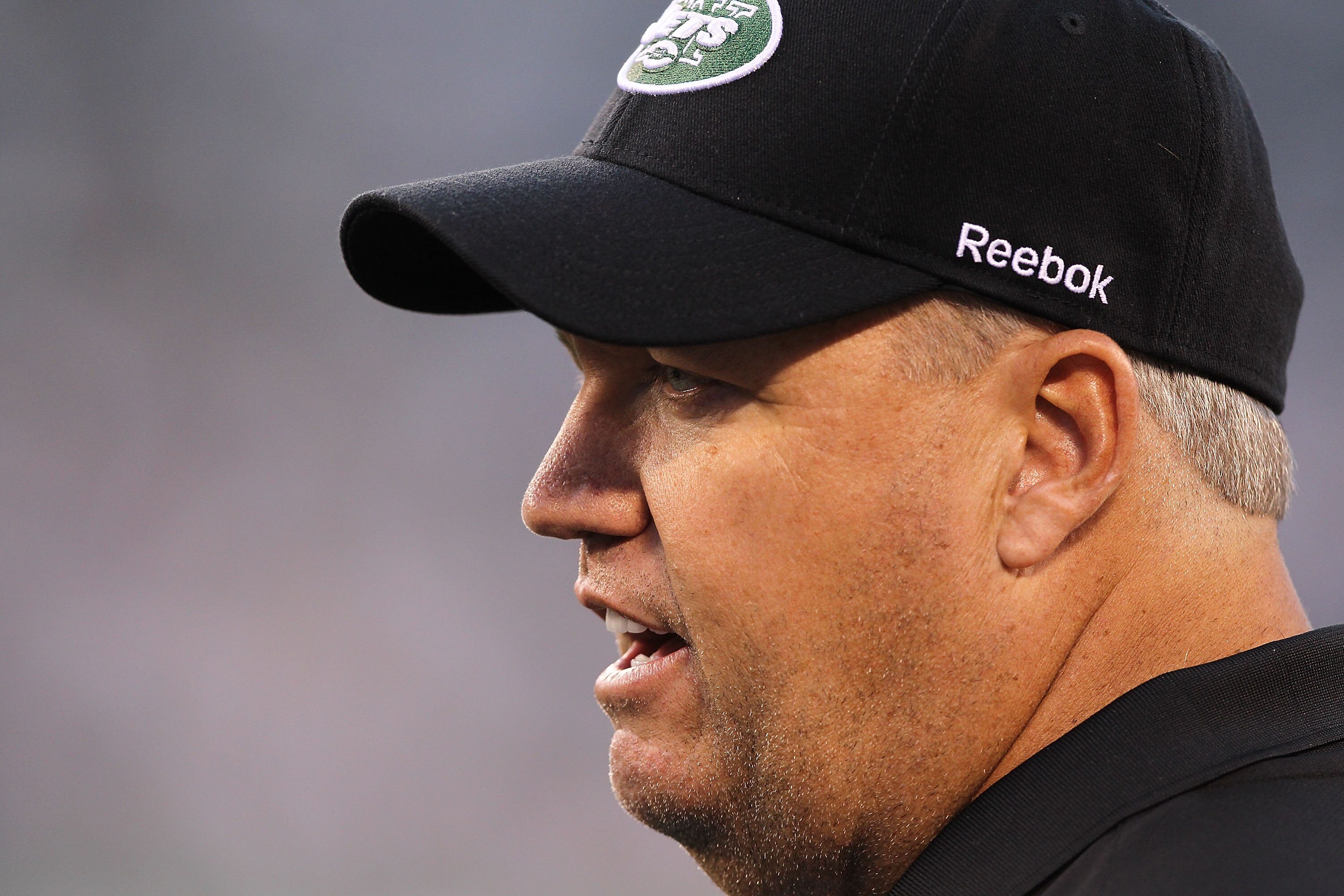 EAST RUTHERFORD, NJ - AUGUST 27:  Rex Ryan, Head Coach of the New York Jets looks on during the preseason game against the Washington Redskins on August 27, 2010 at the New Meadowlands Stadium  in East Rutherford, New Jersey.  (Photo by Al Bello/Getty Ima
