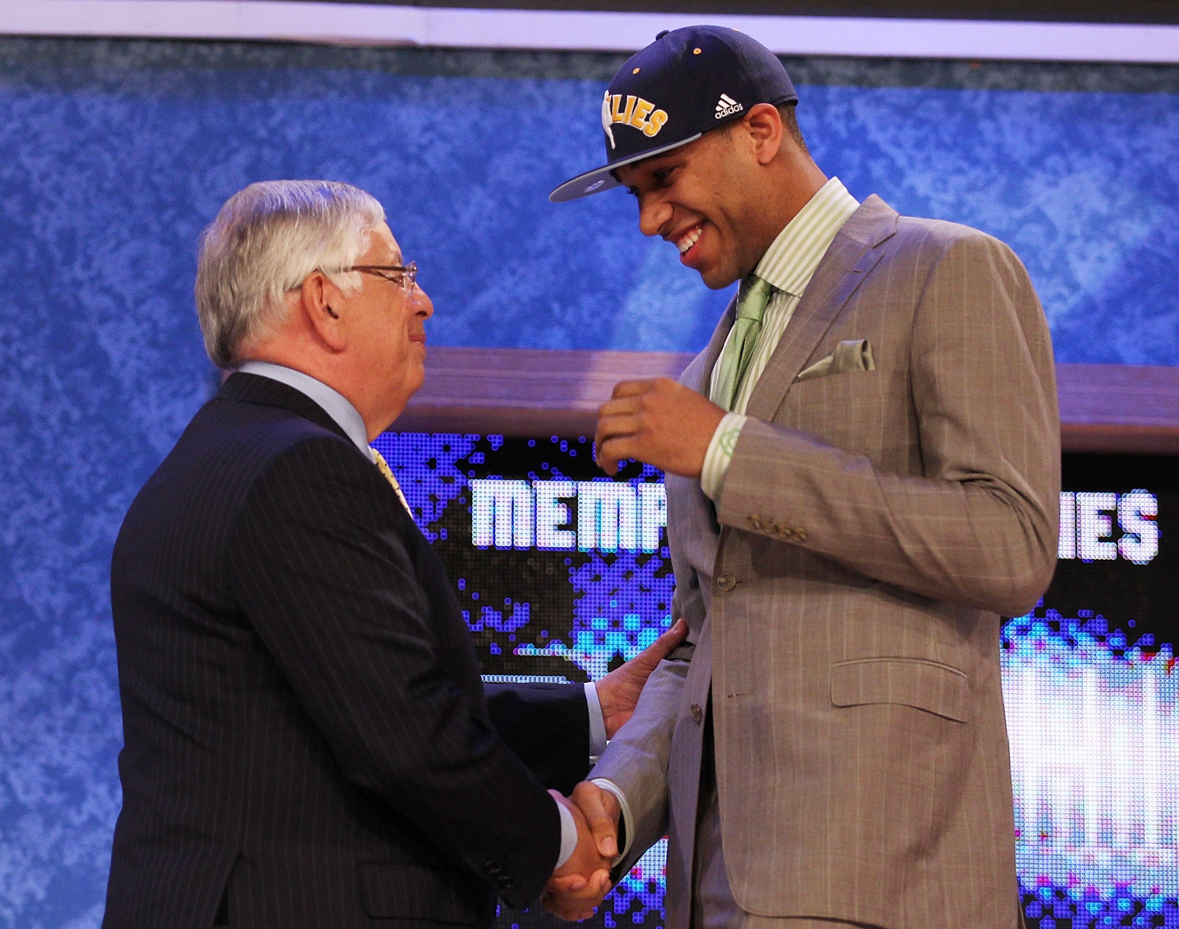 NEW YORK - JUNE 24: Xavier Henry stands with NBA Commisioner David Stern after being drafted twelfth by the Memphis Grizzlies at Madison Square Garden on June 24, 2010 in New York City. NOTE TO USER: User expressly acknowledges and agrees that, by down NEW YORK - JUNE 24: Xavier Henry stands with NBA Commisioner David Stern after being drafted twelfth by the Memphis Grizzlies at Madison Square Garden on June 24, 2010 in New York City. NOTE TO USER: User expressly acknowledges and agrees that, by down
