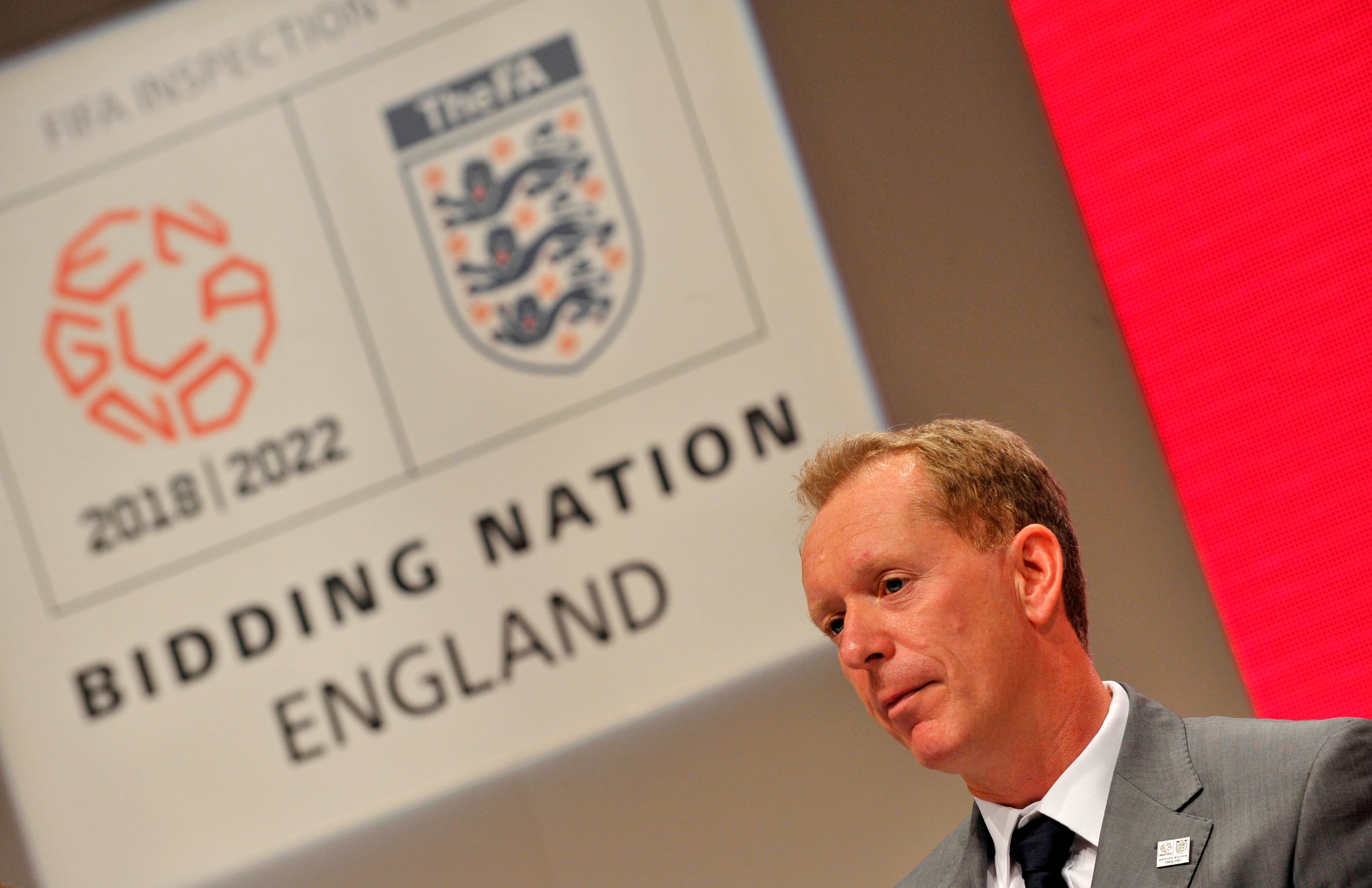 MANCHESTER, ENGLAND - AUGUST 25:  England 2018 CEO Andy Anson attends a press conference during the FIFA Inspection Visit for the England 2018 World Cup Bid at Manchester Central Convention Complex on August 25, 2010 in Manchester, England.  (Photo by Jas