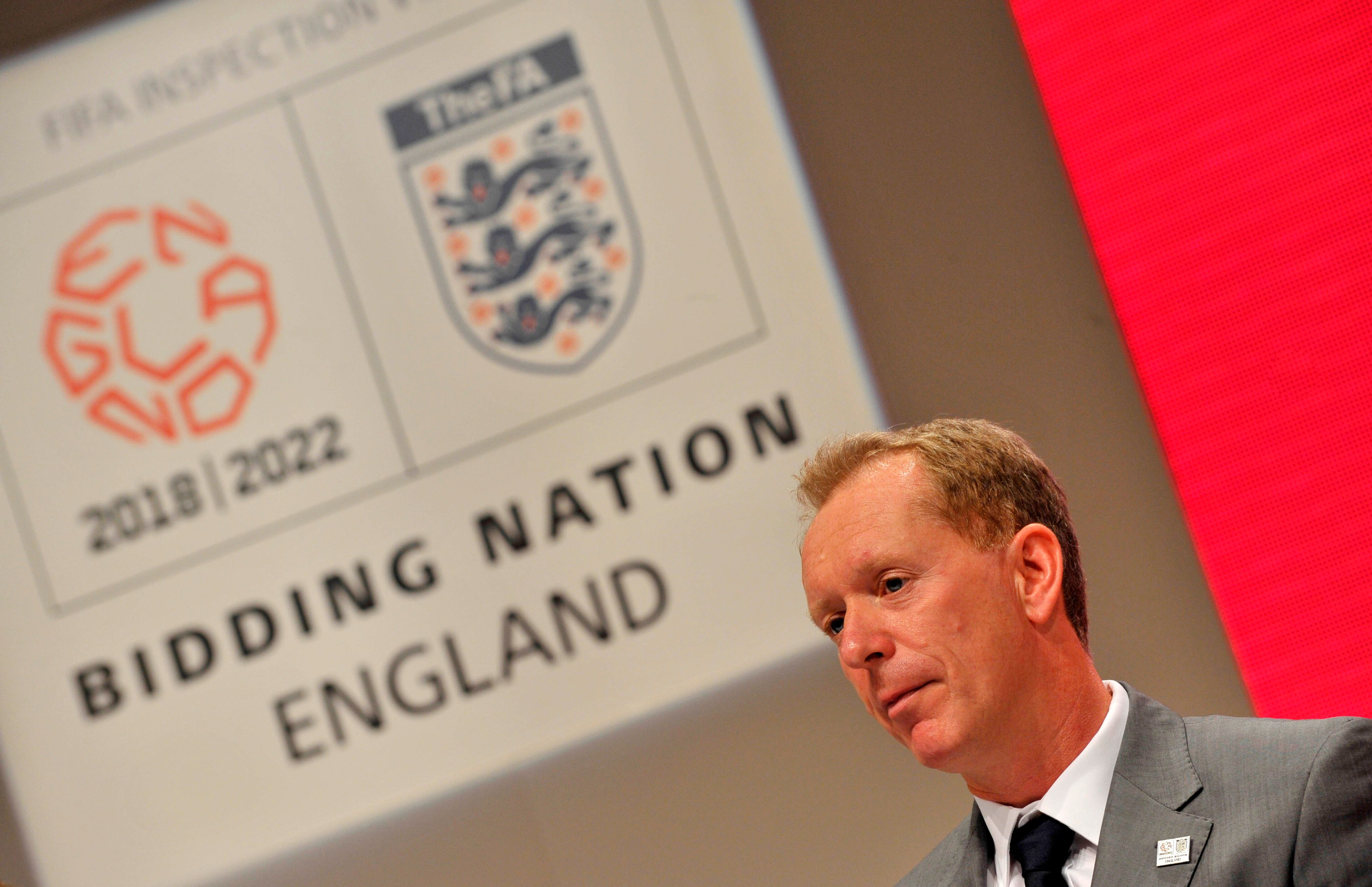 MANCHESTER, ENGLAND - AUGUST 25:  England 2018 CEO Andy Anson attends a press conference during the FIFA Inspection Visit for the England 2018 World Cup Bid at Manchester Central Convention Complex on August 25, 2010 in Manchester, England.  (Photo by Jas