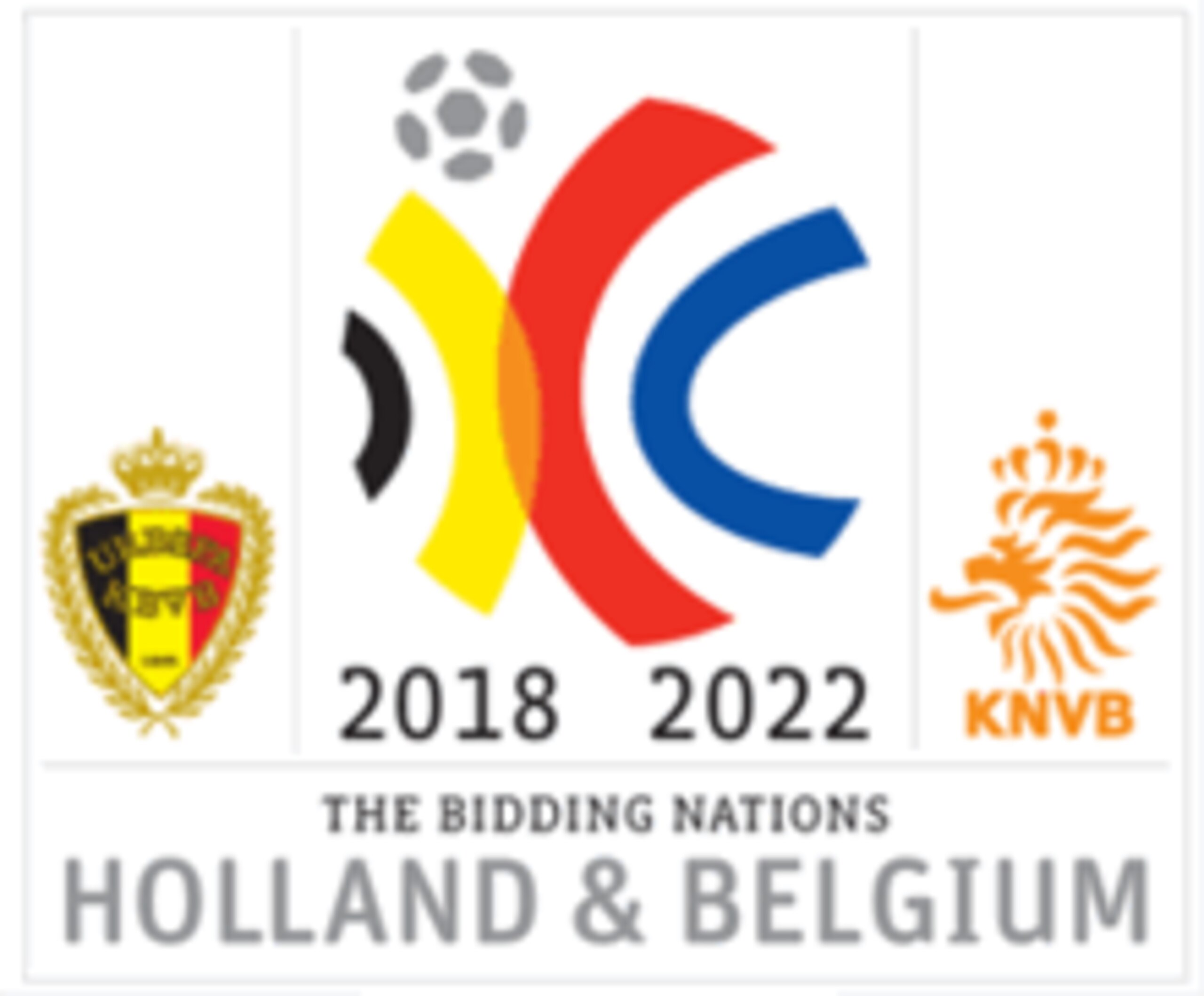 Official logo for Holland and Beligium's 2018 and 2022 bid