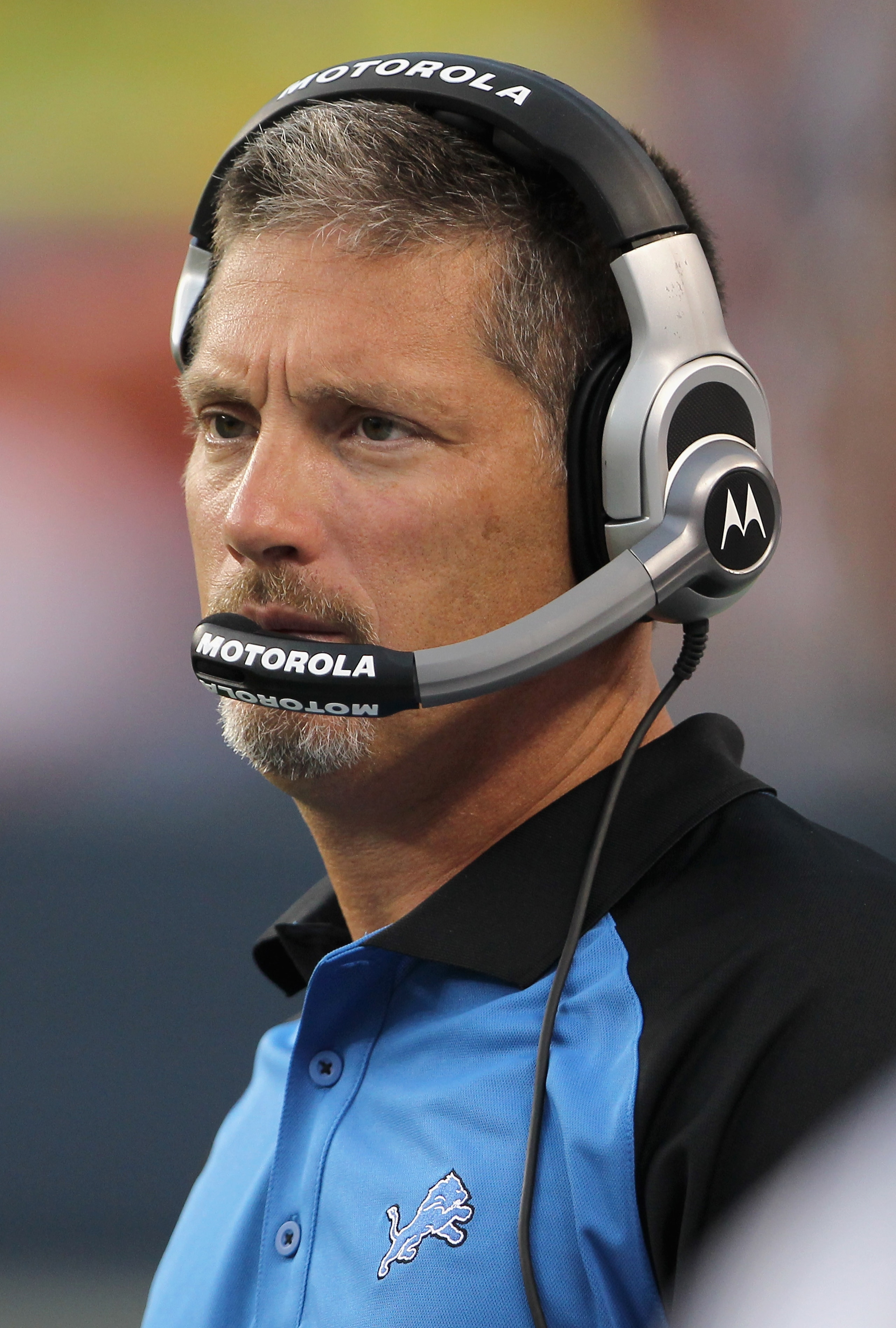 DENVER - AUGUST 21: Head coach Jim Schwartz of the Detroit Lions leads his team against the Denver Broncos during preseason NFL action at INVESCO Field at Mile High on August 21, 2010 in Denver, Colorado. The Lions defeated the Broncos 25-20. (Photo by DENVER - AUGUST 21: Head coach Jim Schwartz of the Detroit Lions leads his team against the Denver Broncos during preseason NFL action at INVESCO Field at Mile High on August 21, 2010 in Denver, Colorado. The Lions defeated the Broncos 25-20. (Photo by