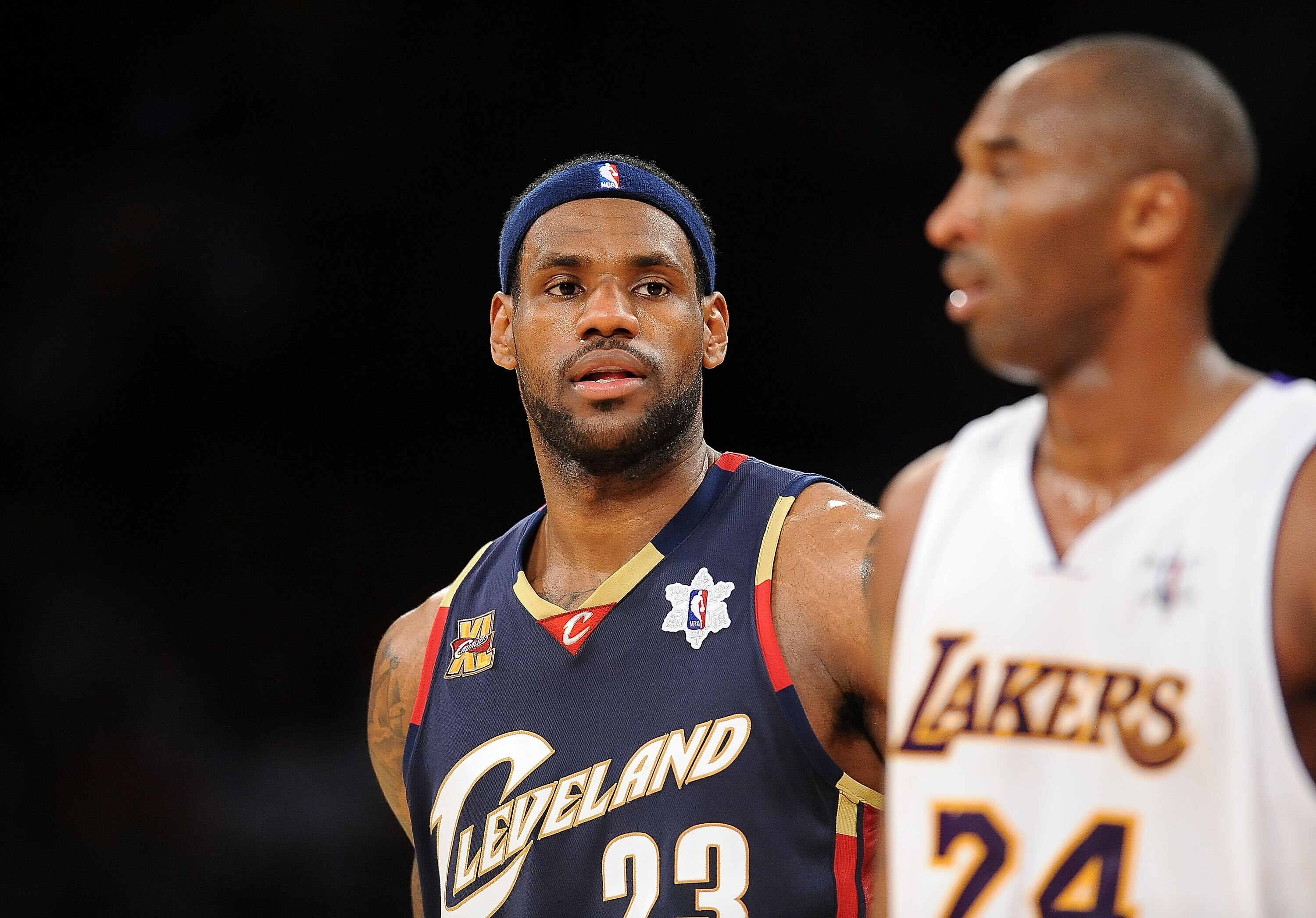 LOS ANGELES, CA - DECEMBER 25: LeBron James #23 of the Cleveland Cavaliers looks on during the game against the Los Angeles Lakers at Staples Center on December 25, 2009 in Los Angeles, California. NOTE TO USER: User expressly acknowledges and agrees that