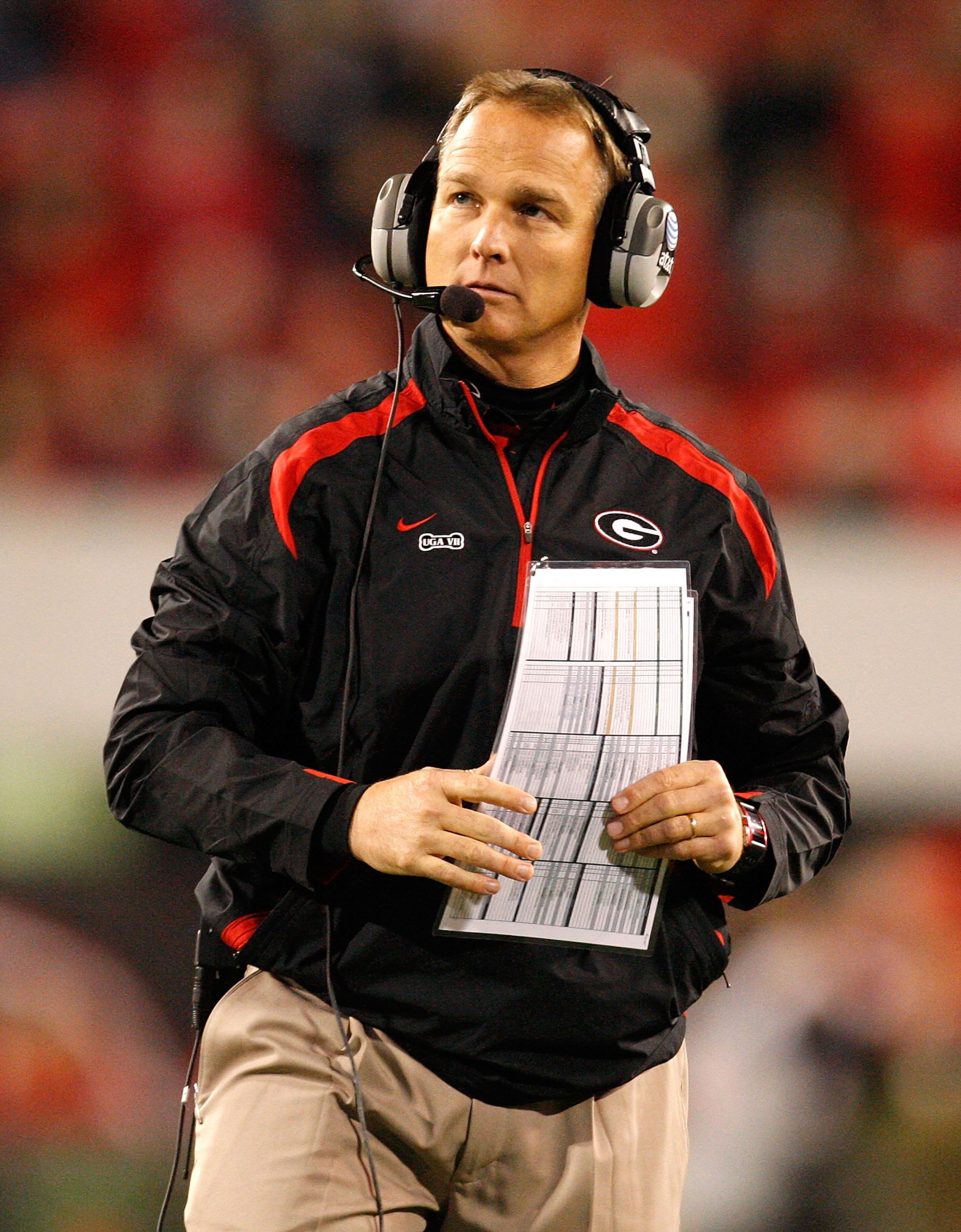 ATHENS, GA - NOVEMBER 21:  Head coach Mark Richt of the Georgia Bulldogs against the Kentucky Wildcats at Sanford Stadium on November 21, 2009 in Athens, Georgia.  (Photo by Kevin C. Cox/Getty Images)