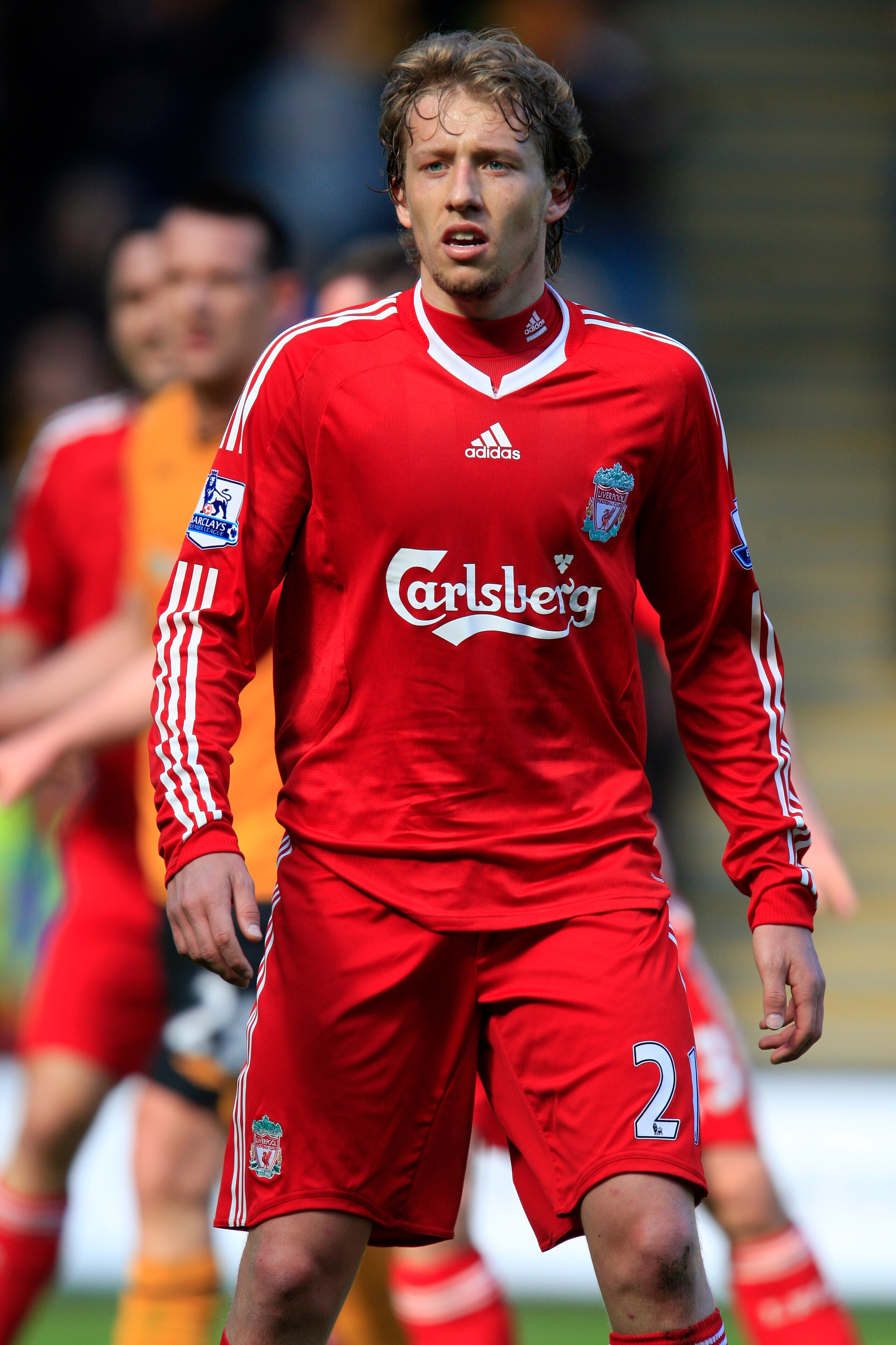 HULL, ENGLAND - MAY 9:  Lucas of Liverpool during the Barclays Premier League match between Hull City and Liverpool at the KC Stadium on May 9, 2010 in Hull, England. (Photo by Jed Leicester/Getty Images)