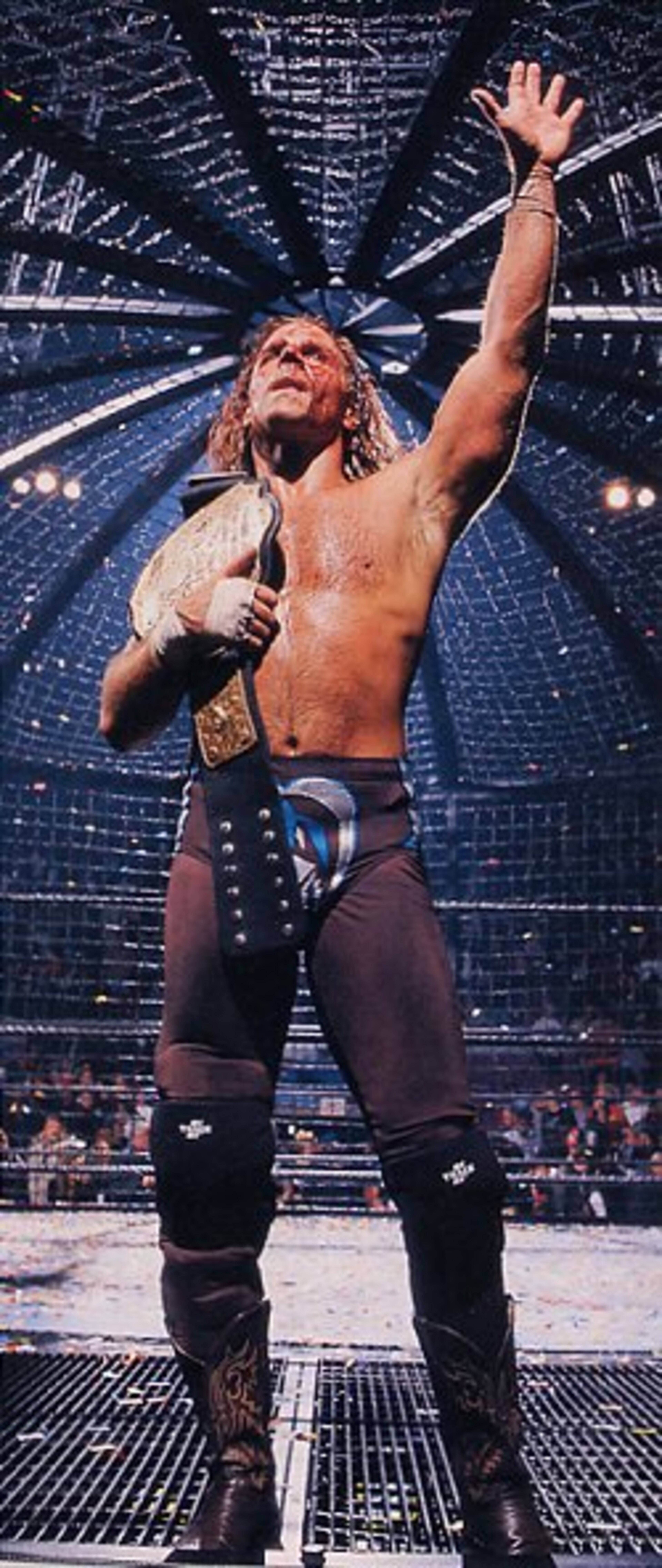 Shawn Michaels wins the World Championship in only his second match in over 4 years.