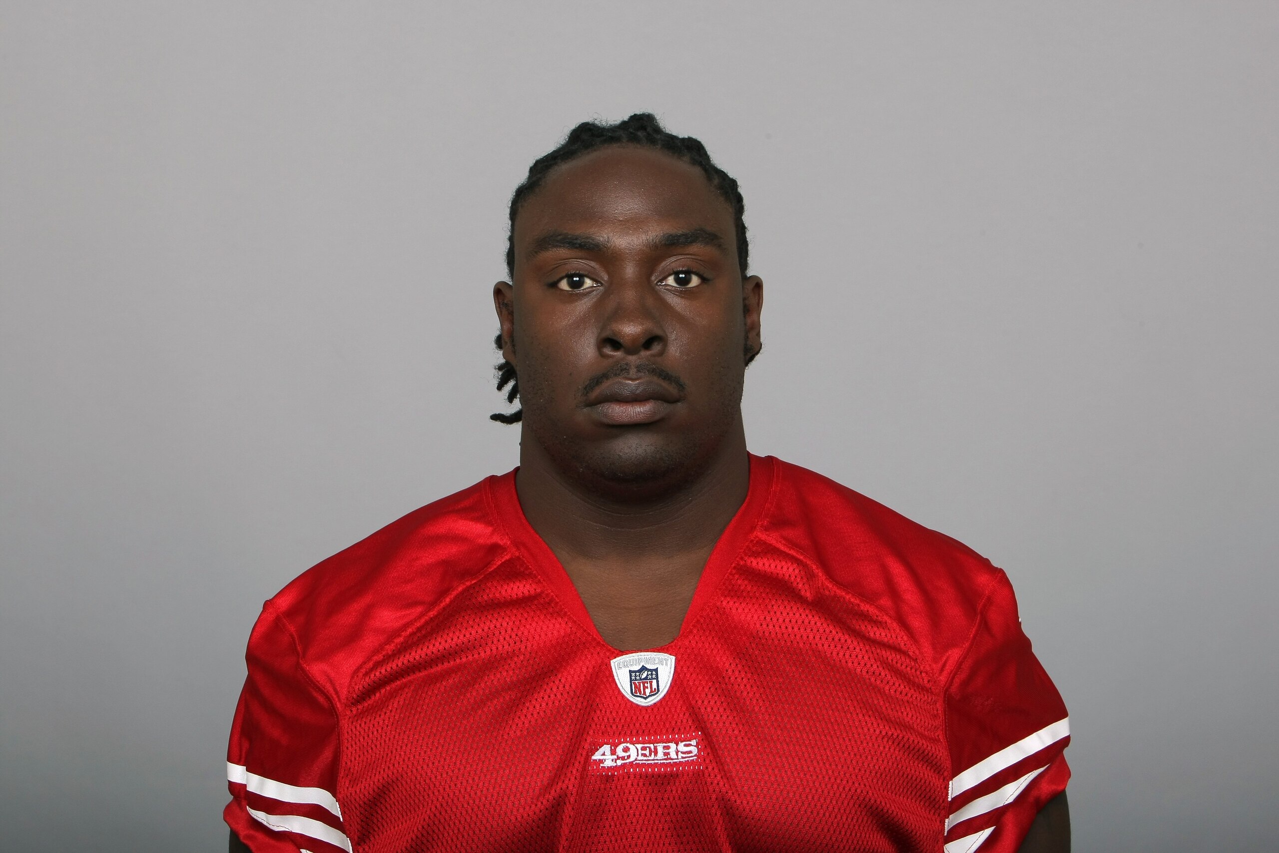 SAN FRANCISCO - 2009:  Ricky Jean-Francois of the San Francisco 49ers poses for his 2009 NFL headshot at photo day in San Francisco, California.  (Photo by NFL Photos)