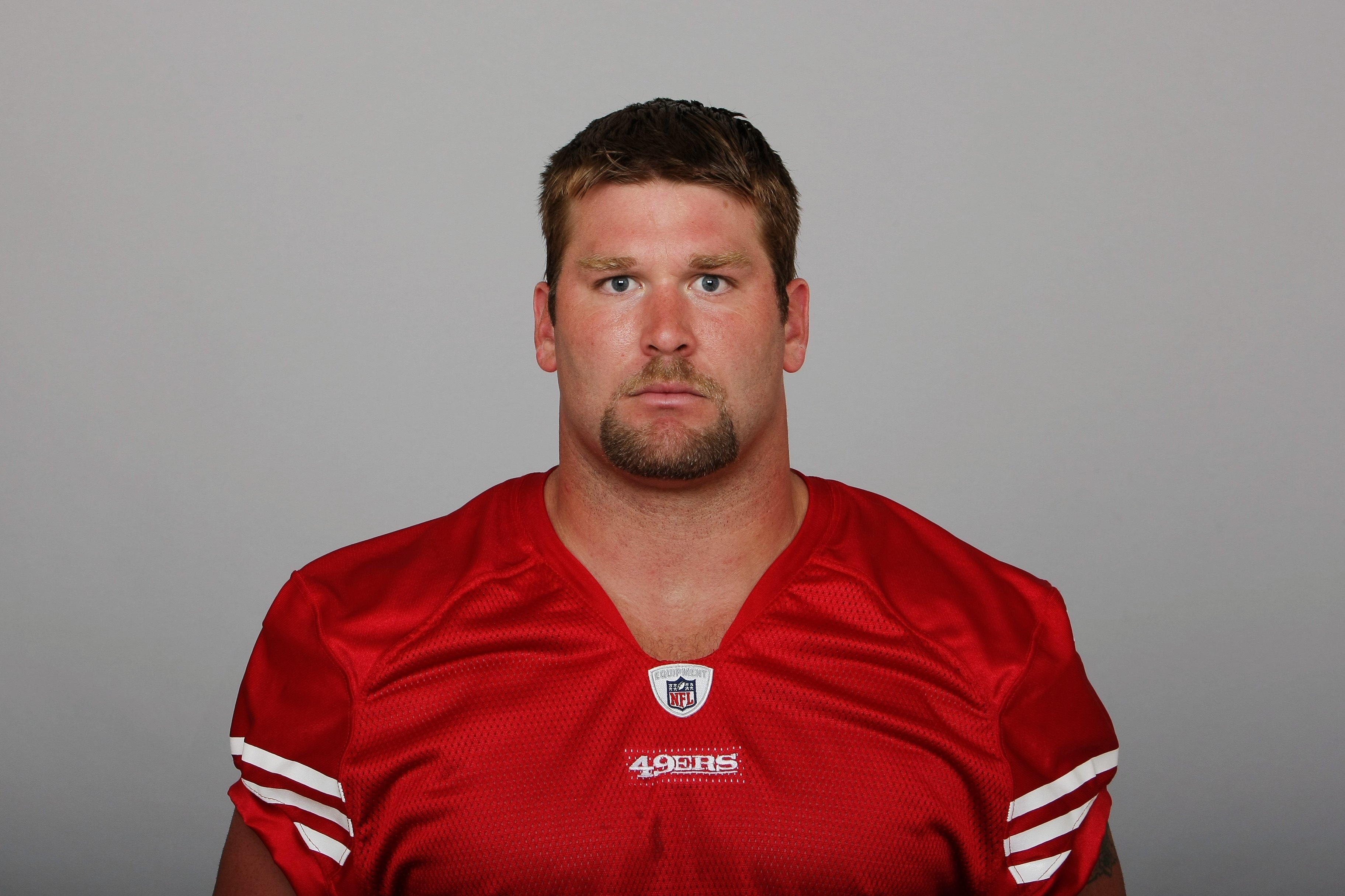 SAN FRANCISCO - 2009: Justin Smith of the San Francisco 49ers poses for his 2009 NFL headshot at photo day in San Francisco, California. (Photo by NFL Photos) SAN FRANCISCO - 2009: Justin Smith of the San Francisco 49ers poses for his 2009 NFL headshot at photo day in San Francisco, California. (Photo by NFL Photos)