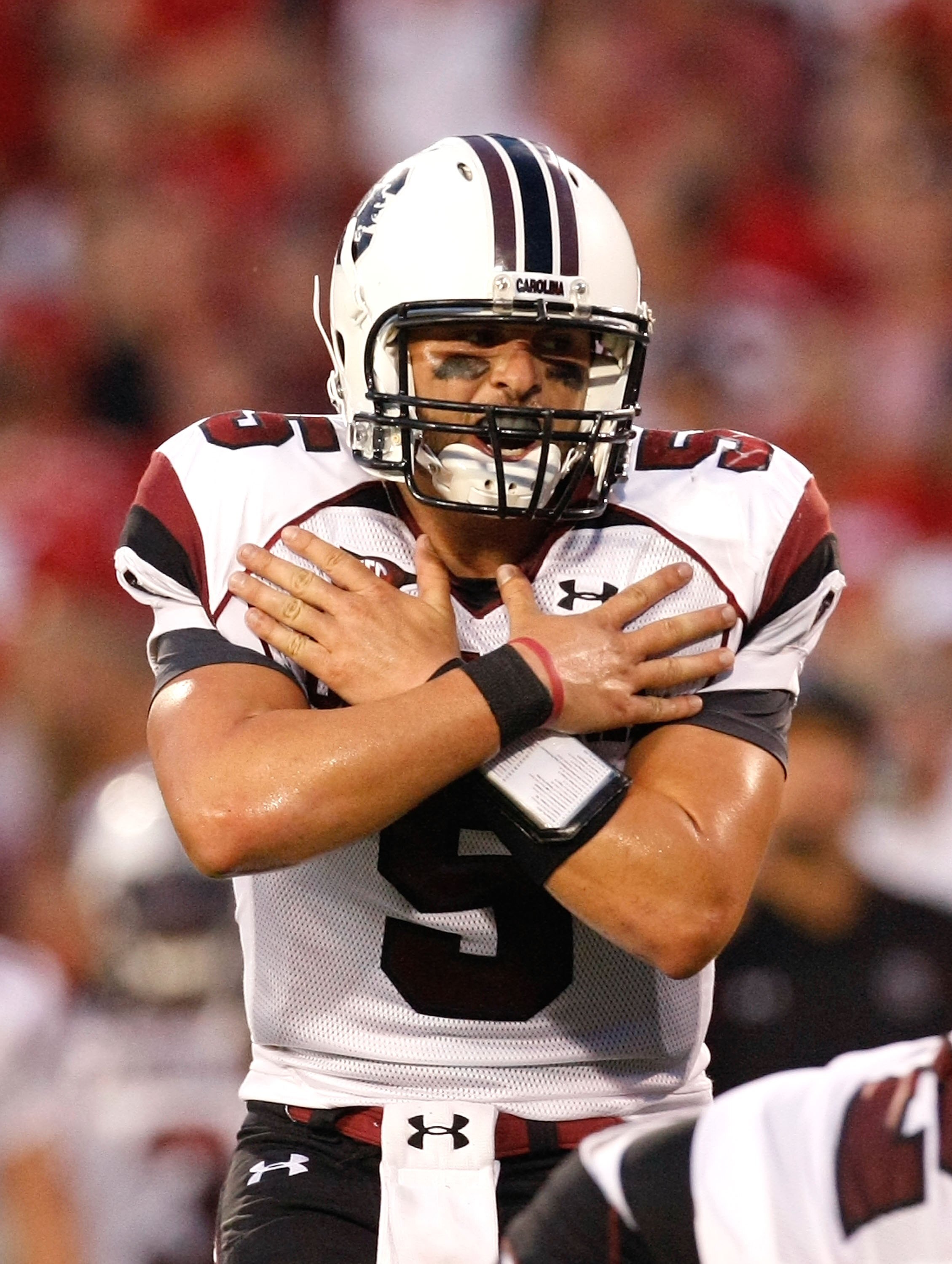 ATHENS, GA - SEPTEMBER 12:  Quarterback Stephen Garcia #5 of the South Carolina Gamecocks against the Georgia Bulldogs at Sanford Stadium on September 12, 2009 in Athens, Georgia.  (Photo by Kevin C. Cox/Getty Images)