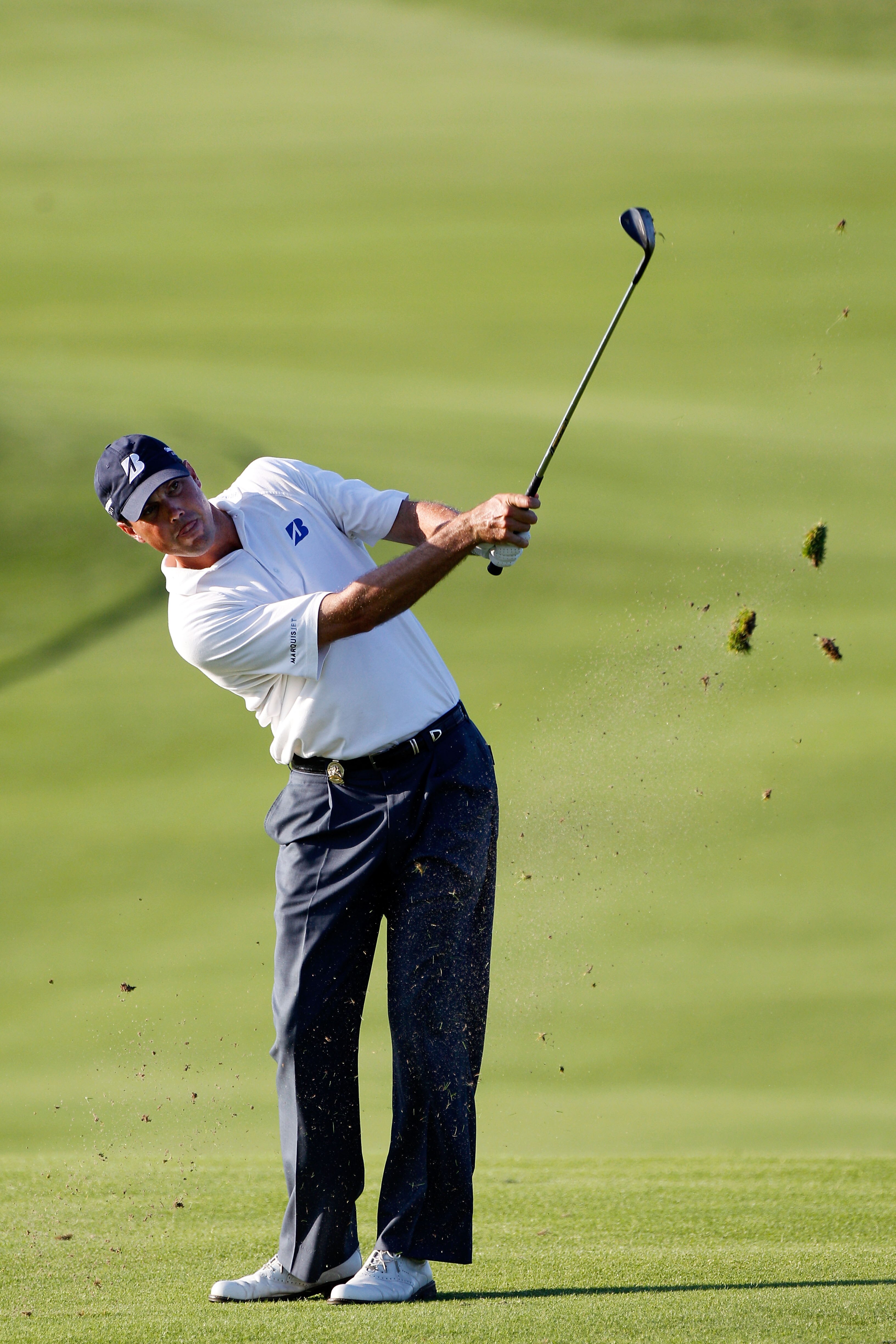 KOHLER, WI - AUGUST 14:  Matt Kuchar hits a shot during the third round of the 92nd PGA Championship on the Straits Course at Whistling Straits on August 14, 2010 in Kohler, Wisconsin.  (Photo by Sam Greenwood/Getty Images)