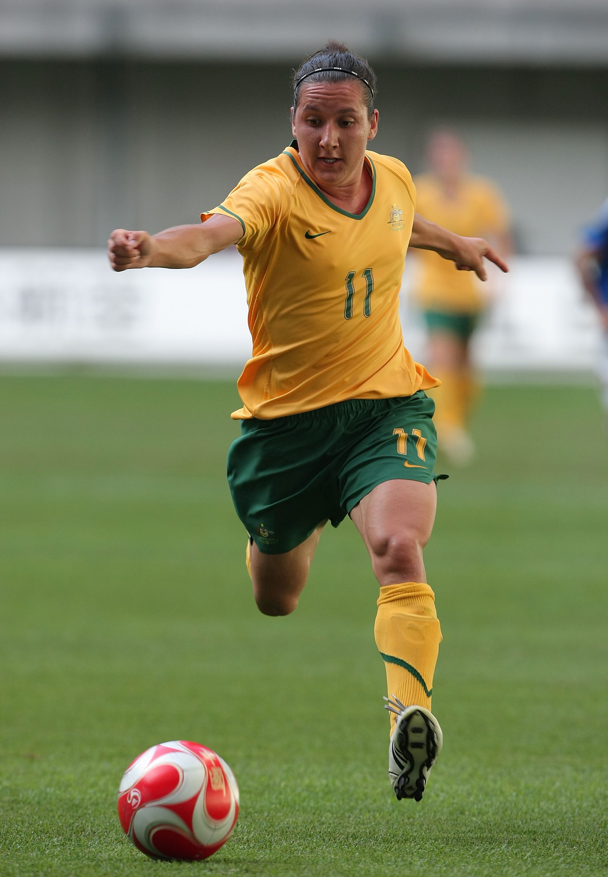 KOBE, JAPAN - JULY 24:  Lisa De Vanna of the Australian Matildas in action during the women's international friendly match between Japan and the Australian Matildas at Home's Stadium Kobe on July 24, 2008 in Kobe, Japan.  (Photo by Koichi Kamoshida/Getty