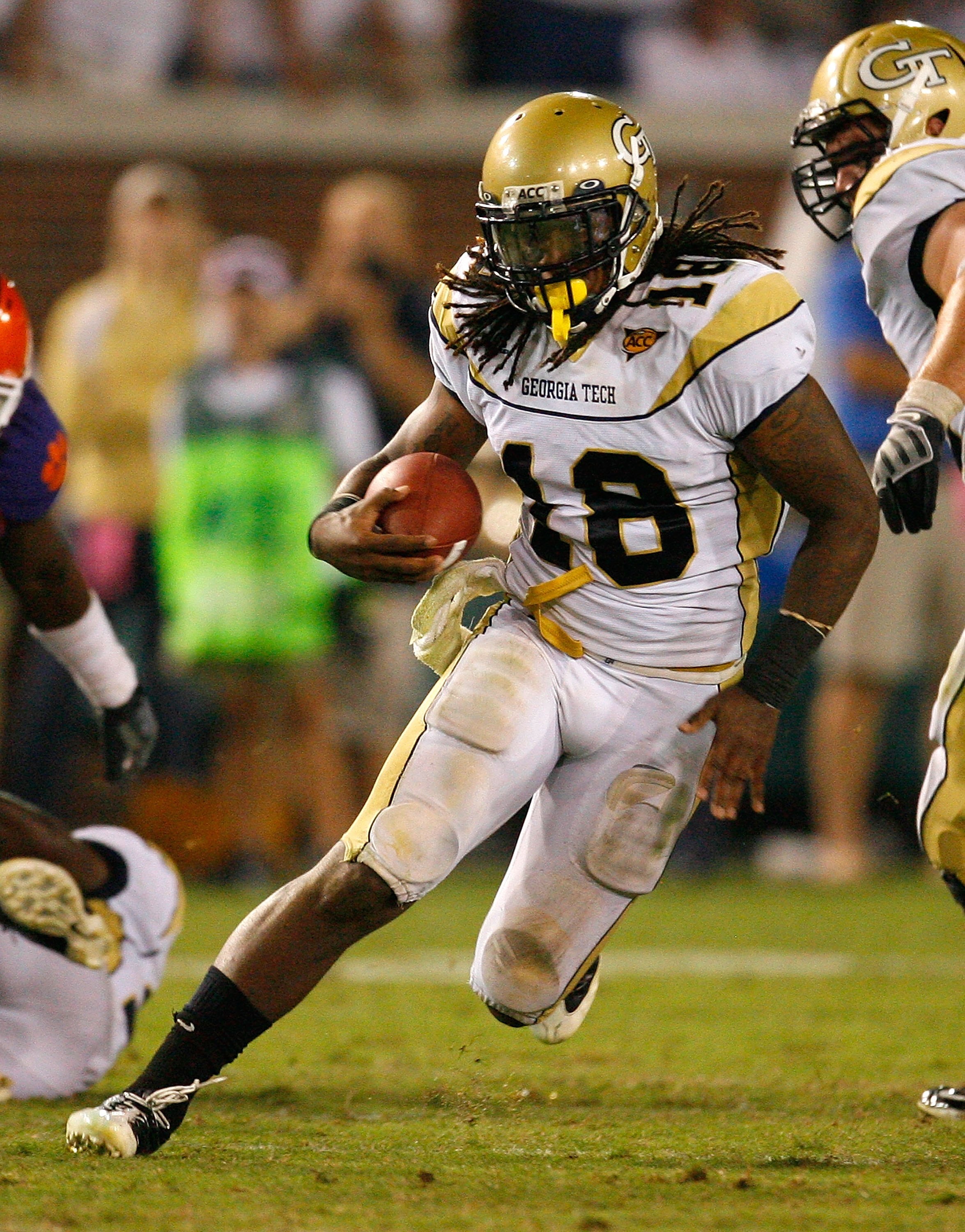 ATLANTA - SEPTEMBER 10:  Anthony Allen #18 of the Georgia Tech Yellow Jackets against the Clemson Tigers at Bobby Dodd Stadium on September 10, 2009 in Atlanta, Georgia.  (Photo by Kevin C. Cox/Getty Images)