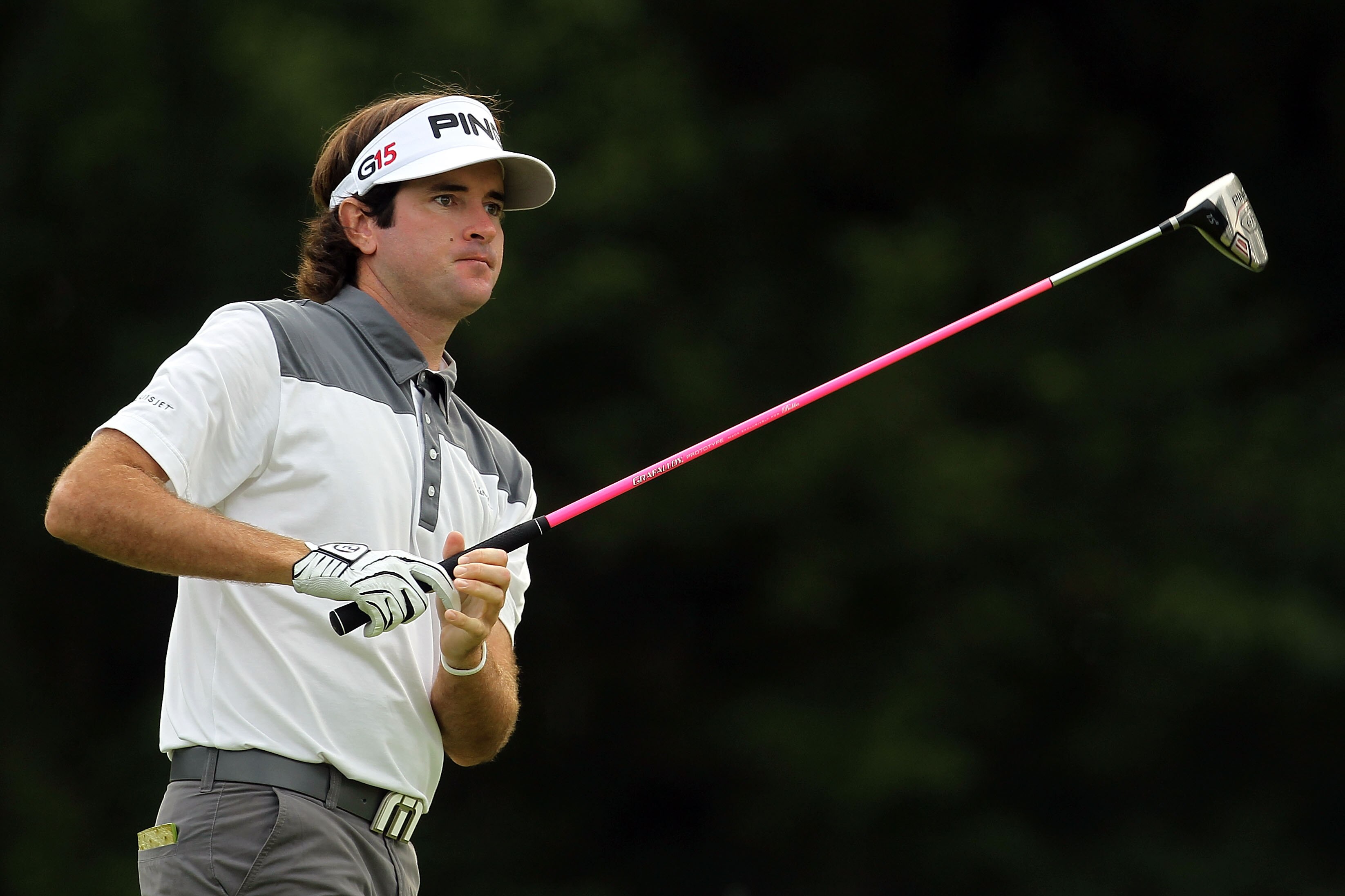 NORTON, MA - SEPTEMBER 03:  Bubba Watson tees off on the 14th hole during the first round of the Deutsche Bank Championship at TPC Boston on September 3, 2010 in Norton, Massachusetts.  (Photo by Mike Ehrmann/Getty Images)