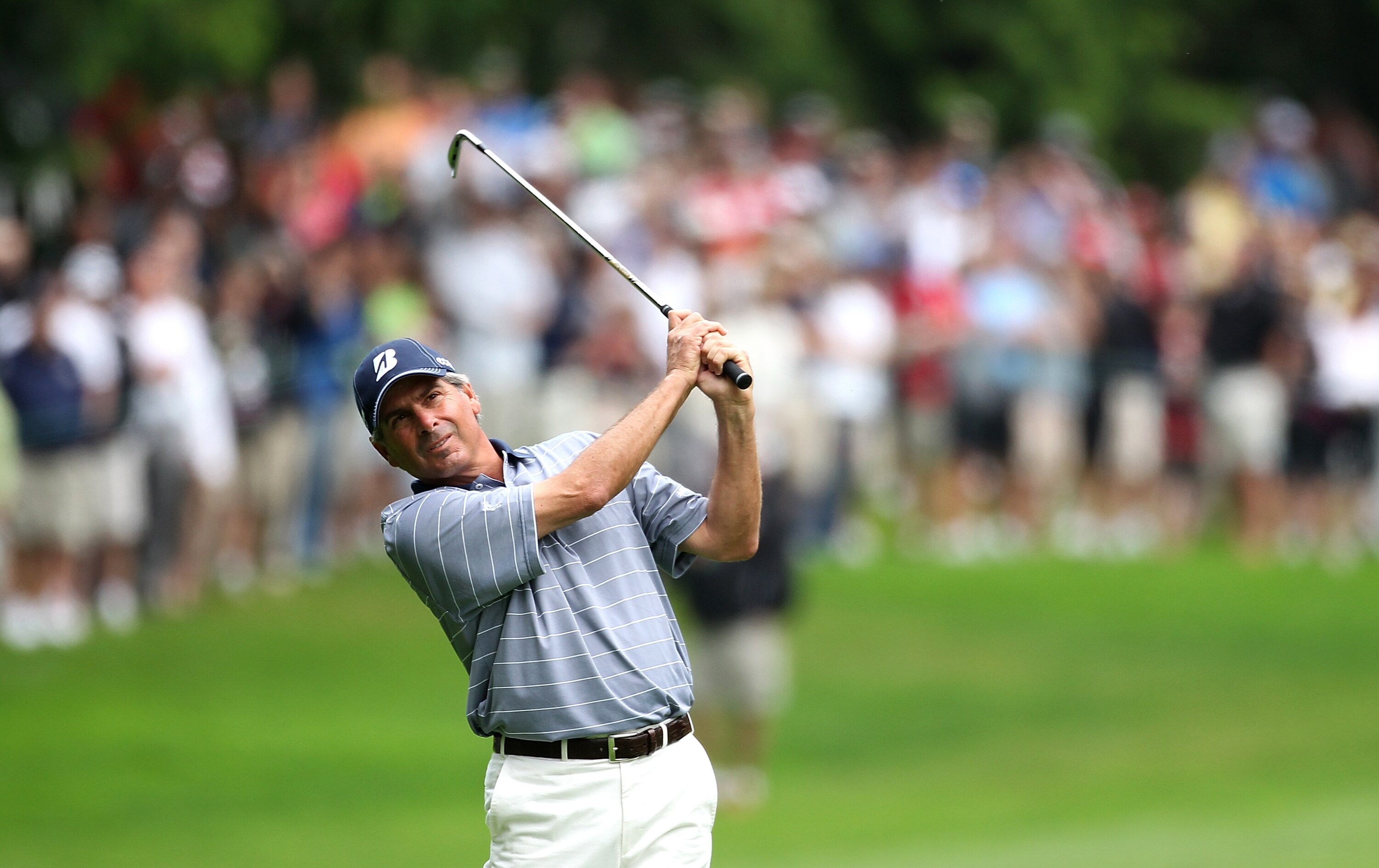 SAMMAMISH, WA - AUGUST 01:  Fred Couples hits his second shot on the 2nd hole during the final round of the U.S. Senior Open Championship on August 1, 2010 at Sahalee Country Club in Sammamish, Washington..  (Photo by Jonathan Ferrey/Getty Images)