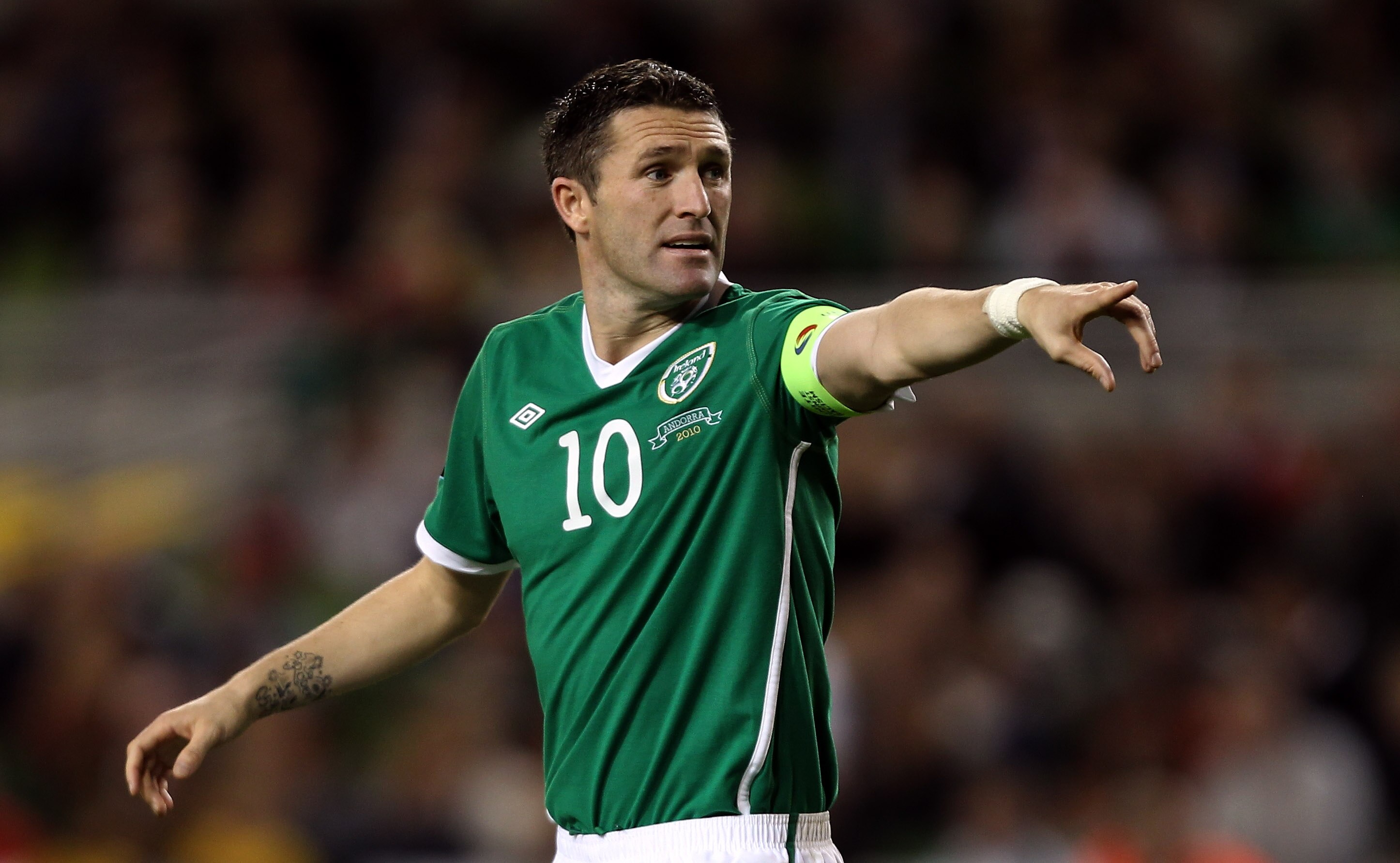 DUBLIN, IRELAND - SEPTEMBER 07:  Robbie Keane of Republic of Ireland during the UEFA EURO 2012 Group B Qualifier between Republic of Ireland and Andorra at the Aviva Stadium on September 7, 2010 in Dublin, Ireland.  (Photo by Ian Walton/Getty Images)