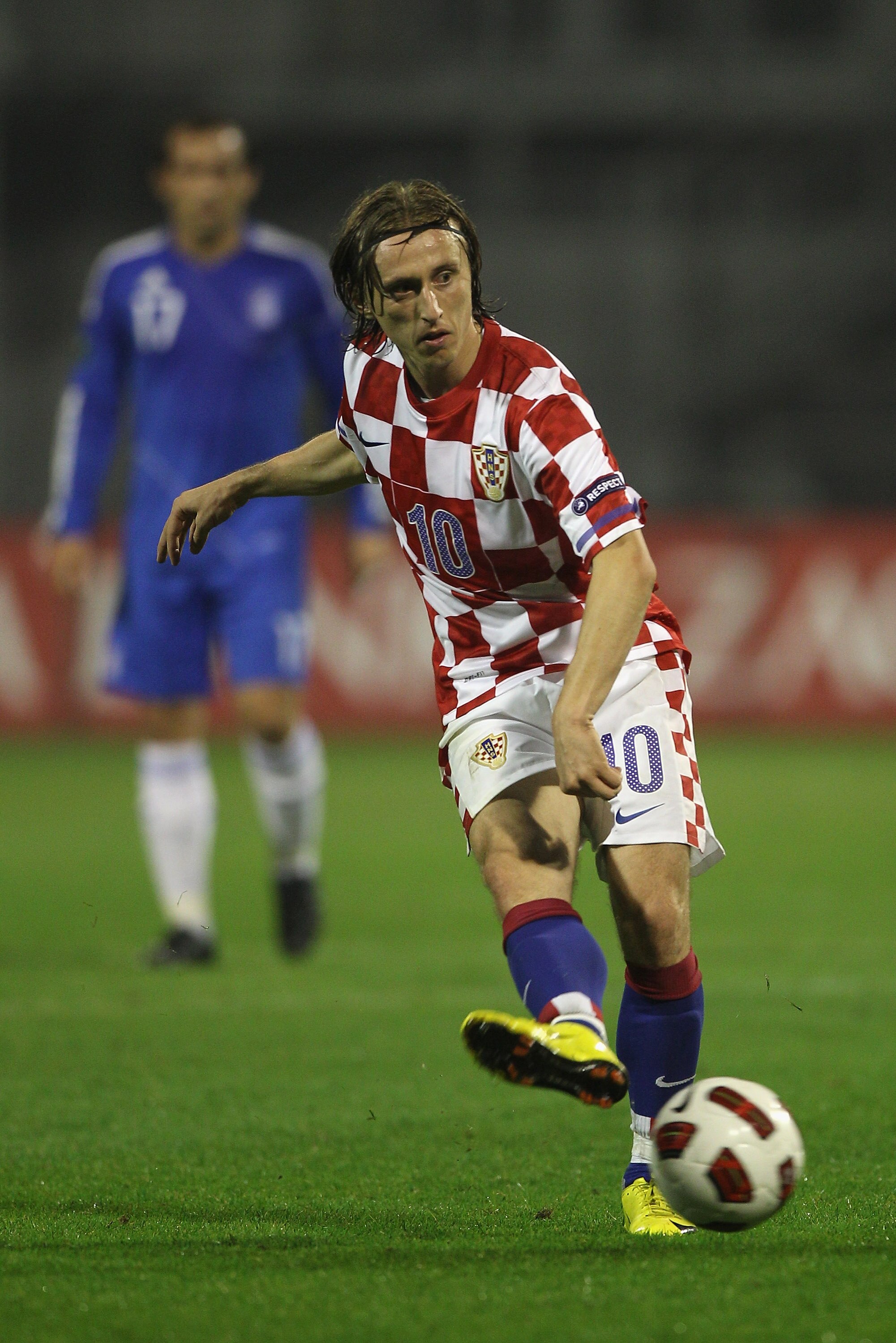 ZAGREB, CROATIA - SEPTEMBER 07:  Luka Modric of Croatia during the EURO 2012 Qualifying Group F match between Croatia and Greece at the Stadion Maksimir on September 7, 2010 in Zagreb, Croatia.  (Photo by Michael Steele/Getty Images)