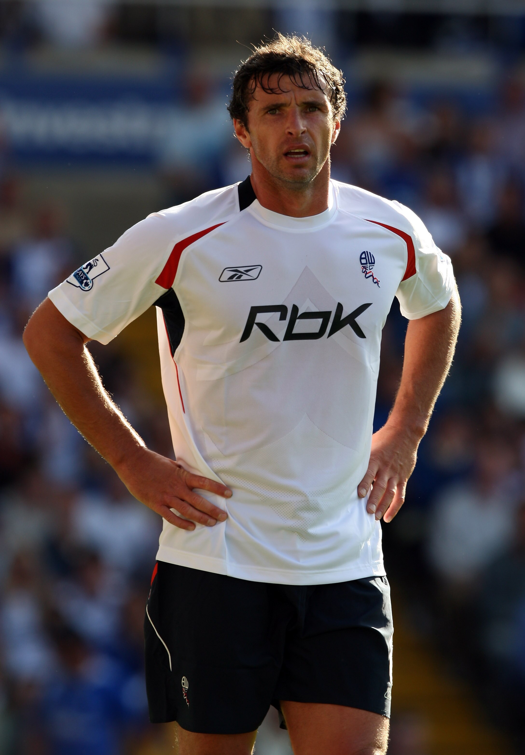 BIRMINGHAM, UNITED KINGDOM - SEPTEMBER 15:  Gary Speed of Bolton during the Barclays Premier League match between Birmingham City and Bolton Wanderers at St Andrews Stadium on September 15, 2007 in Birmingham, England.  (Photo by Ross Kinnaird/Getty Image