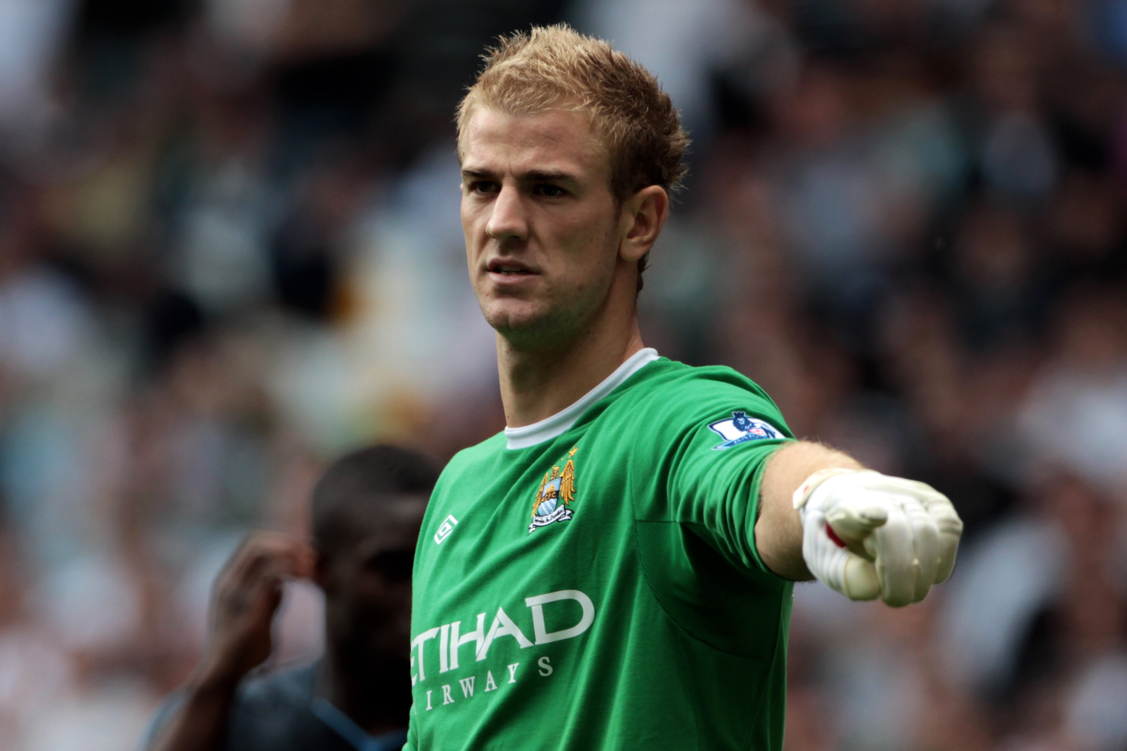LONDON, ENGLAND - AUGUST 14:  Joe Hart of Manchester City in action during the Barclays Premier League match between Tottenham Hotspur and Manchester City at White Hart Lane on August 14, 2010 in London, England.  (Photo by Phil Cole/Getty Images)