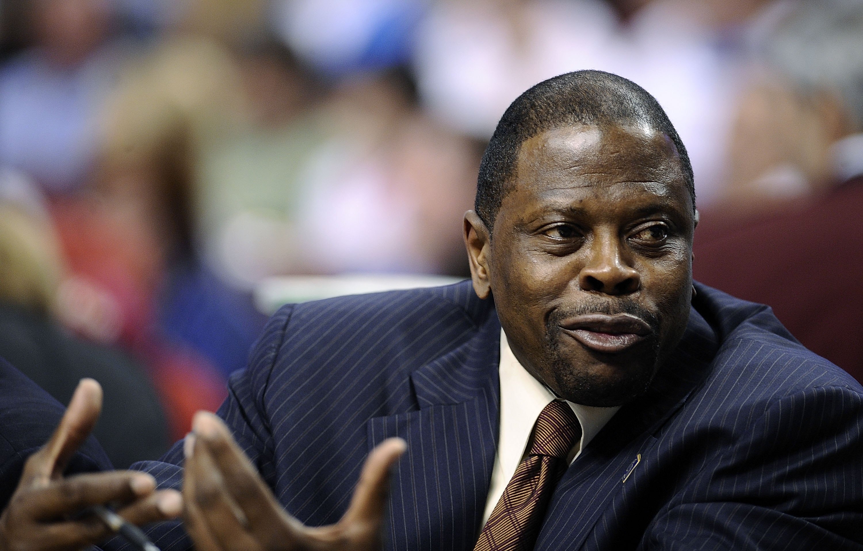 PHILADELPHIA - APRIL 24: Assistant coach Patrick Ewing of the Orlando Magic talks on the bench during Game Three of the Eastern Conference Quarterfinals during the 2009 NBA Playoffs against the Philadelphia 76ers at the Wachovia Center on April 24, 2009 i