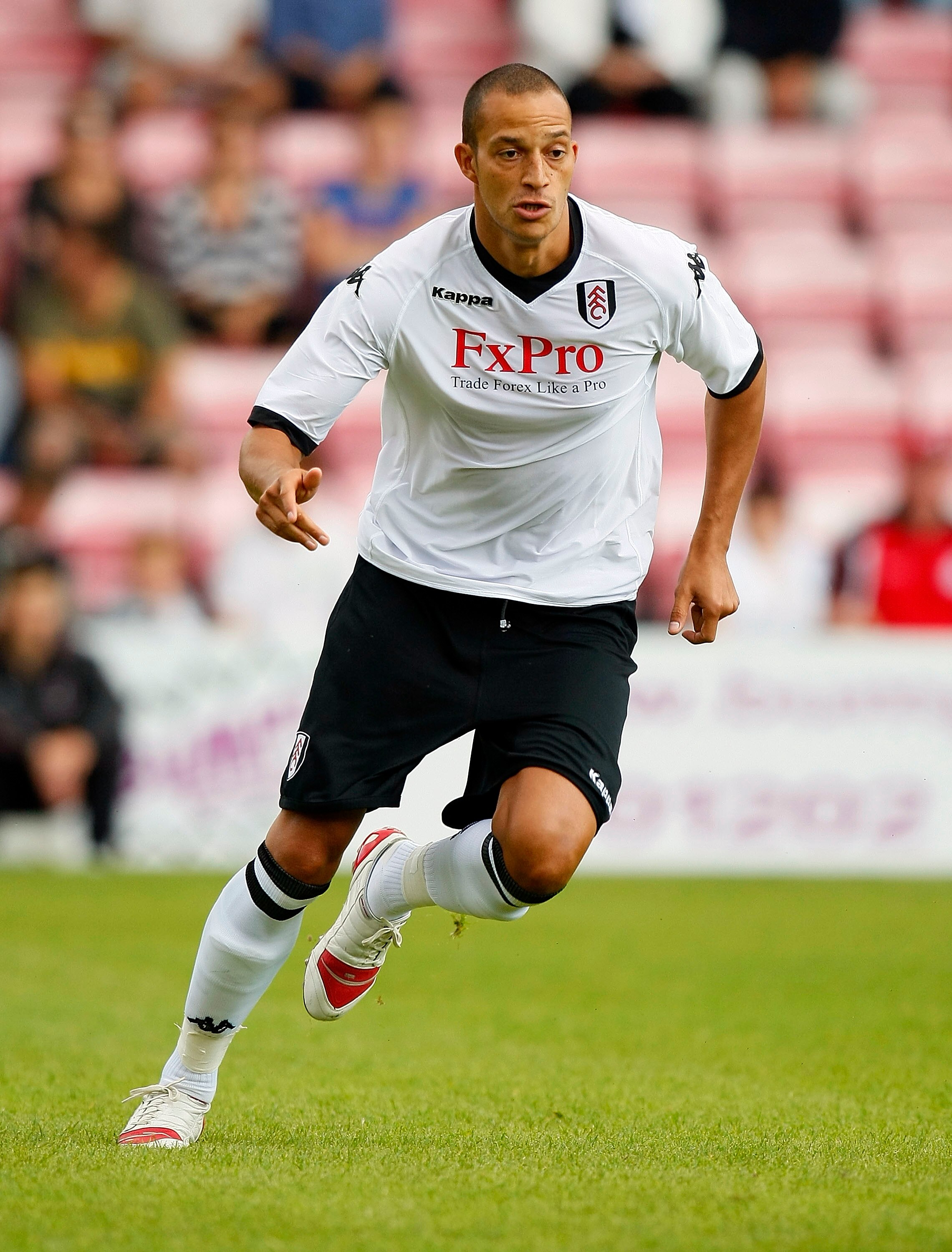 BOURNEMOUTH, ENGLAND - JULY 17: Bobby Zamora of Fulham in action during the pre season friendly match between AFC Bournemouth and Fulham at the Fitness First Stadium on July 17, 2010 in Bournemouth, England. (Photo by Tom Dulat/Getty Images)