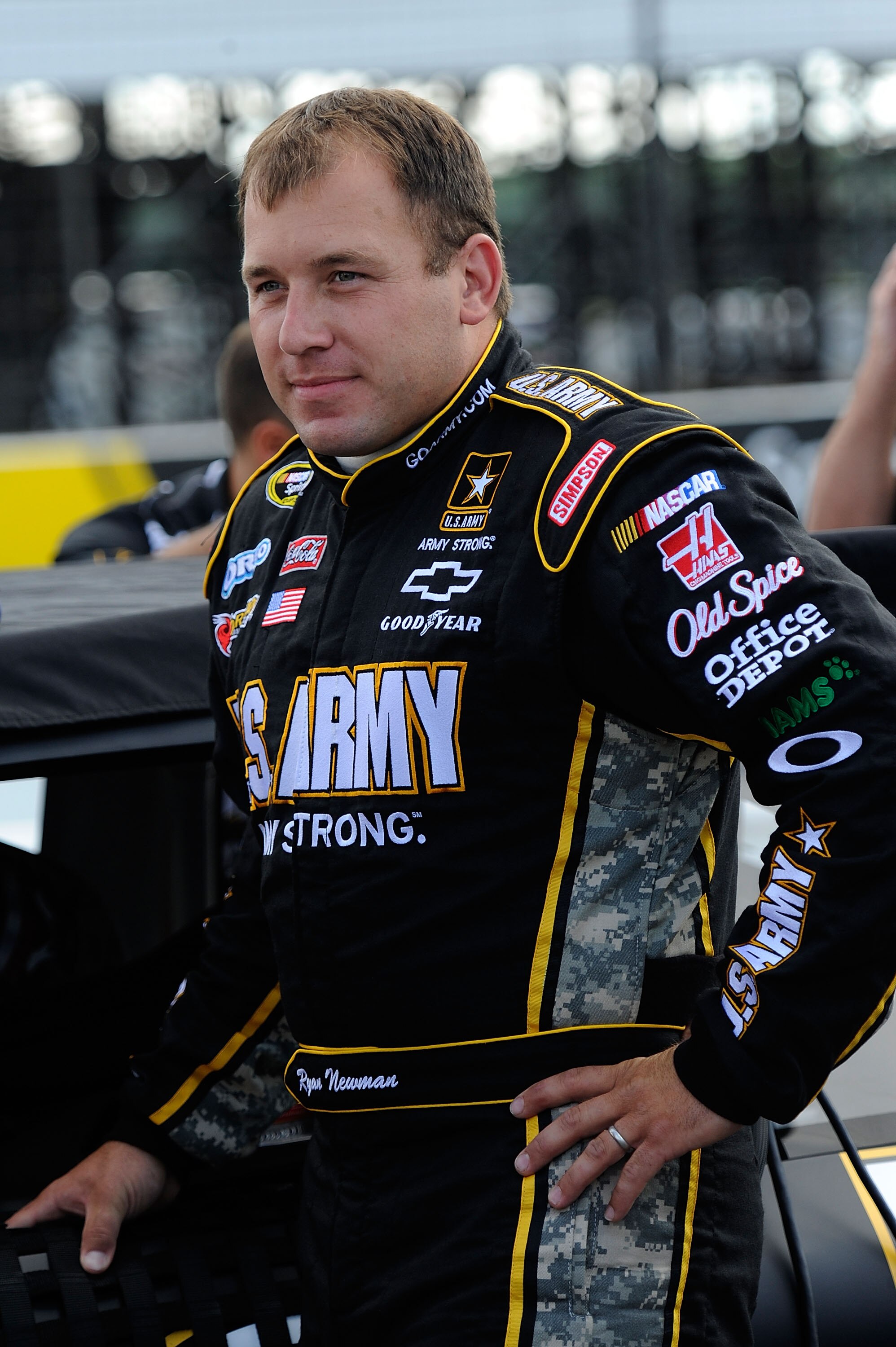 LONG POND, PA - JULY 30:  Ryan Newman, driver of the #39 US Army Chevrolet, stands on the grid during qualifying for the NASCAR Sprint Cup Series Sunoco Red Cross Pennsylvania 500 at Pocono Raceway on July 30, 2010 in Long Pond, Pennsylvania.  (Photo by J