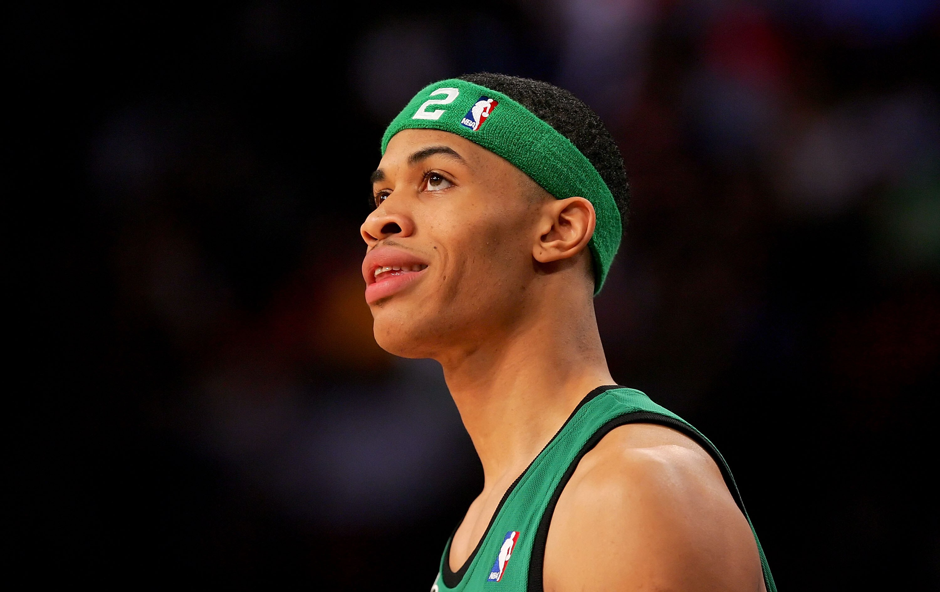 LAS VEGAS - FEBRUARY 17:  Gerald Green of the Boston Celtics smiles during the Sprite Slam Dunk Competition during NBA All-Star Weekend on February 17, 2007 at Thomas & Mack Center in Las Vegas, Nevada.  NOTE TO USER: User expressly acknowledges and agree