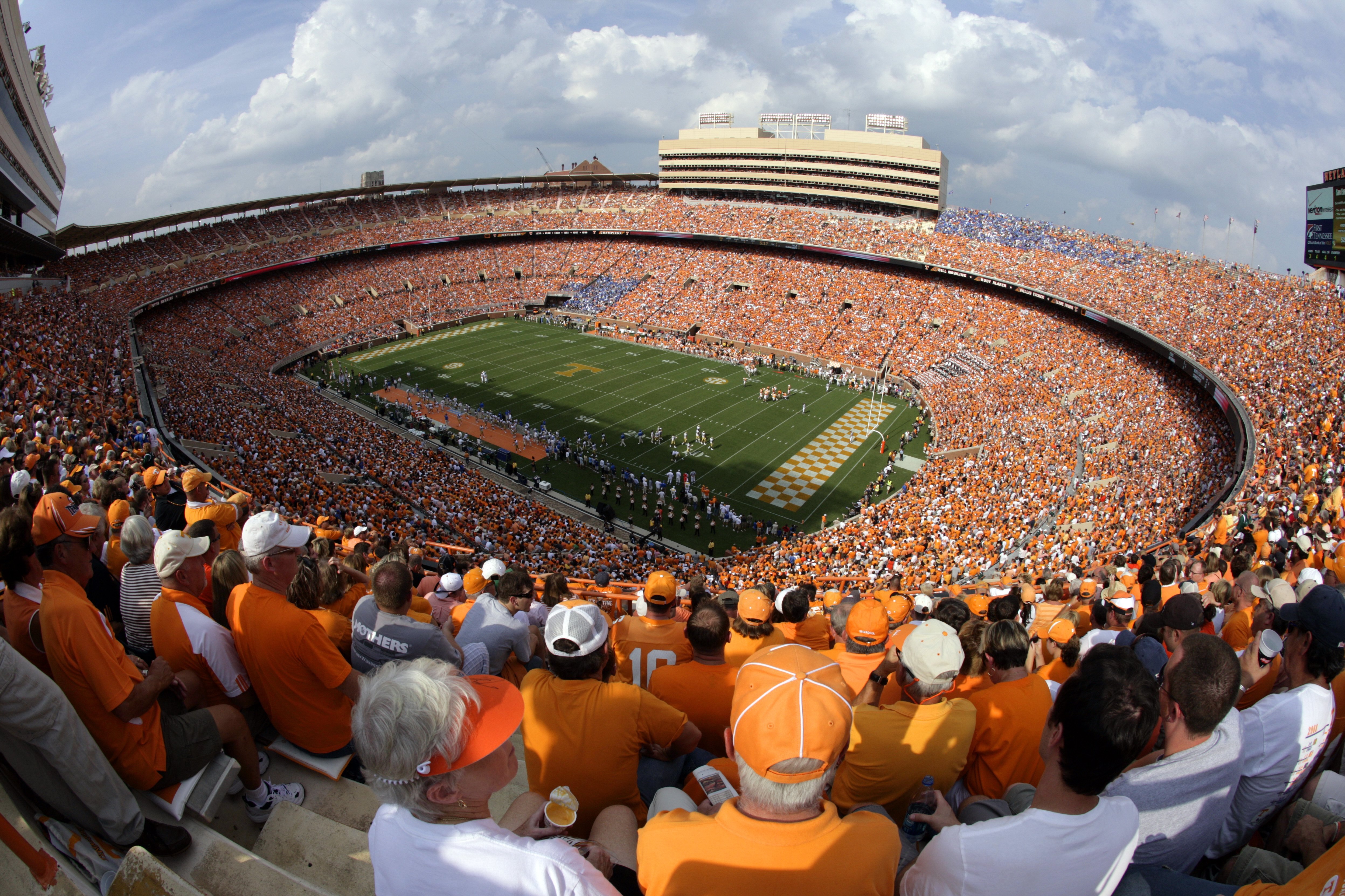 KNOXVILLE, TN - SEPTEMBER 12: A general view of the stadium during a game between the UCLA Bruins and the Tennessee Volunteers on September 12, 2009 at Neyland Stadium in Knoxville, Tennessee. UCLA beat Tennessee 19-15. (Photo by Joe Murphy/Getty Images)