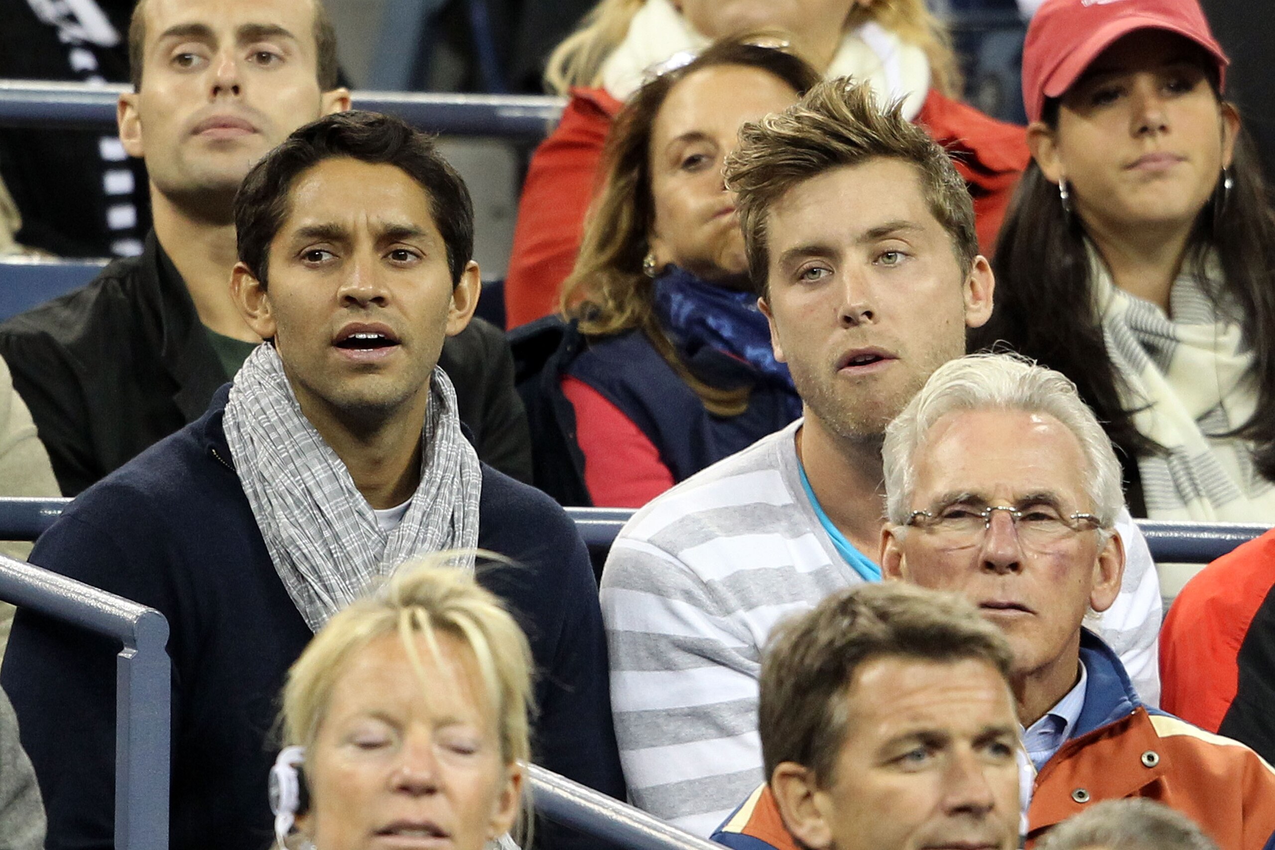 NEW YORK - SEPTEMBER 09: Lance Bass (R) looks on as Rafael Nadal of Spain plays against Fernando Verdasco of Spain during his men's single quarterfinal match on day eleven of the 2010 U.S. Open at the USTA Billie Jean King National Tennis Center on Septe NEW YORK - SEPTEMBER 09: Lance Bass (R) looks on as Rafael Nadal of Spain plays against Fernando Verdasco of Spain during his men's single quarterfinal match on day eleven of the 2010 U.S. Open at the USTA Billie Jean King National Tennis Center on Septe