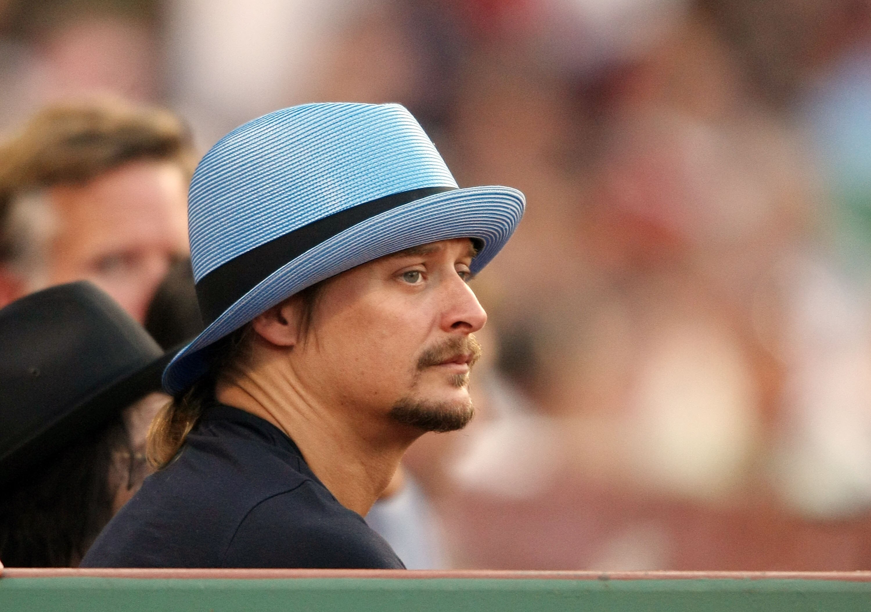 BOSTON - JULY 28:  Musician Kid Rock attends the Boston Red Sox versus  the Oakland Athletics at Fenway Park July 28, 2009 in Boston, Massachusetts.  (Photo by Elsa/Getty Images)