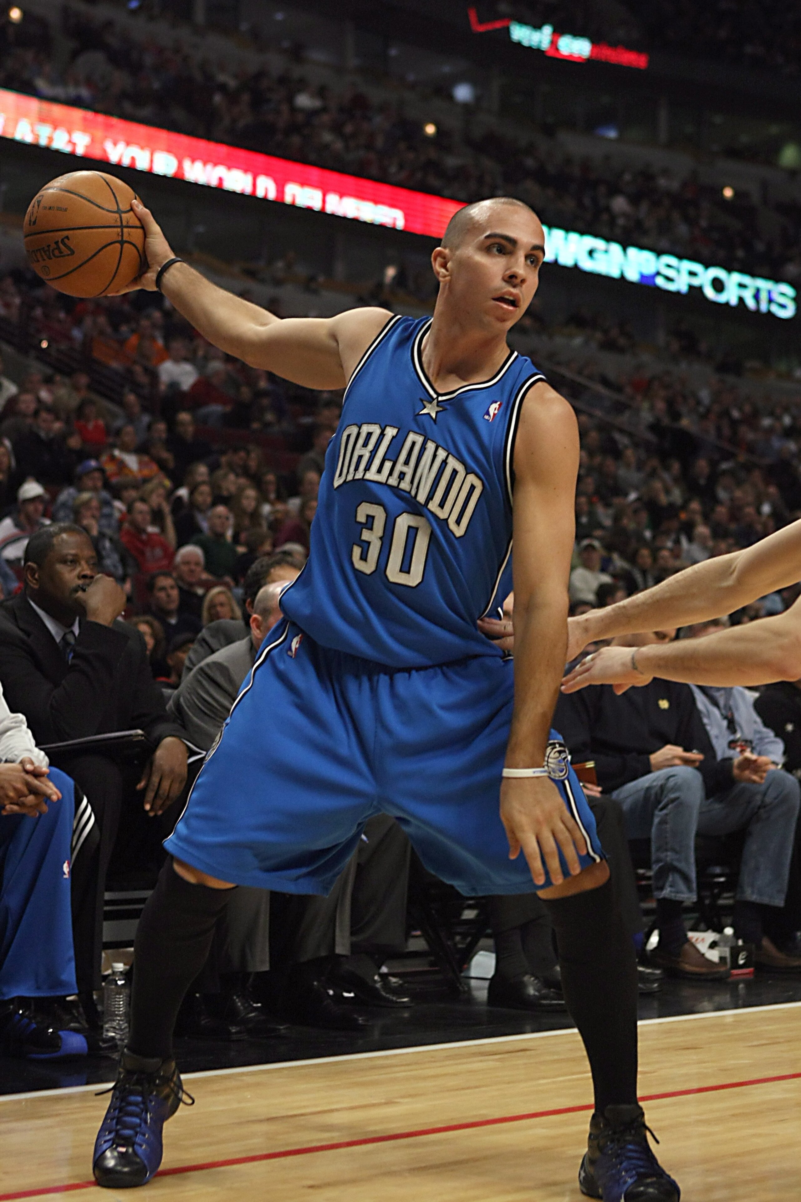 CHICAGO - DECEMBER 31:  Carlos Arroyo #30 of Orlando Magic looks to move the ball during the NBA game against the Chicago Bulls on December 31, 2007 at the United Center in Chicago, Illinois. NOTE TO USER: User expressly acknowledges and agrees that, by d