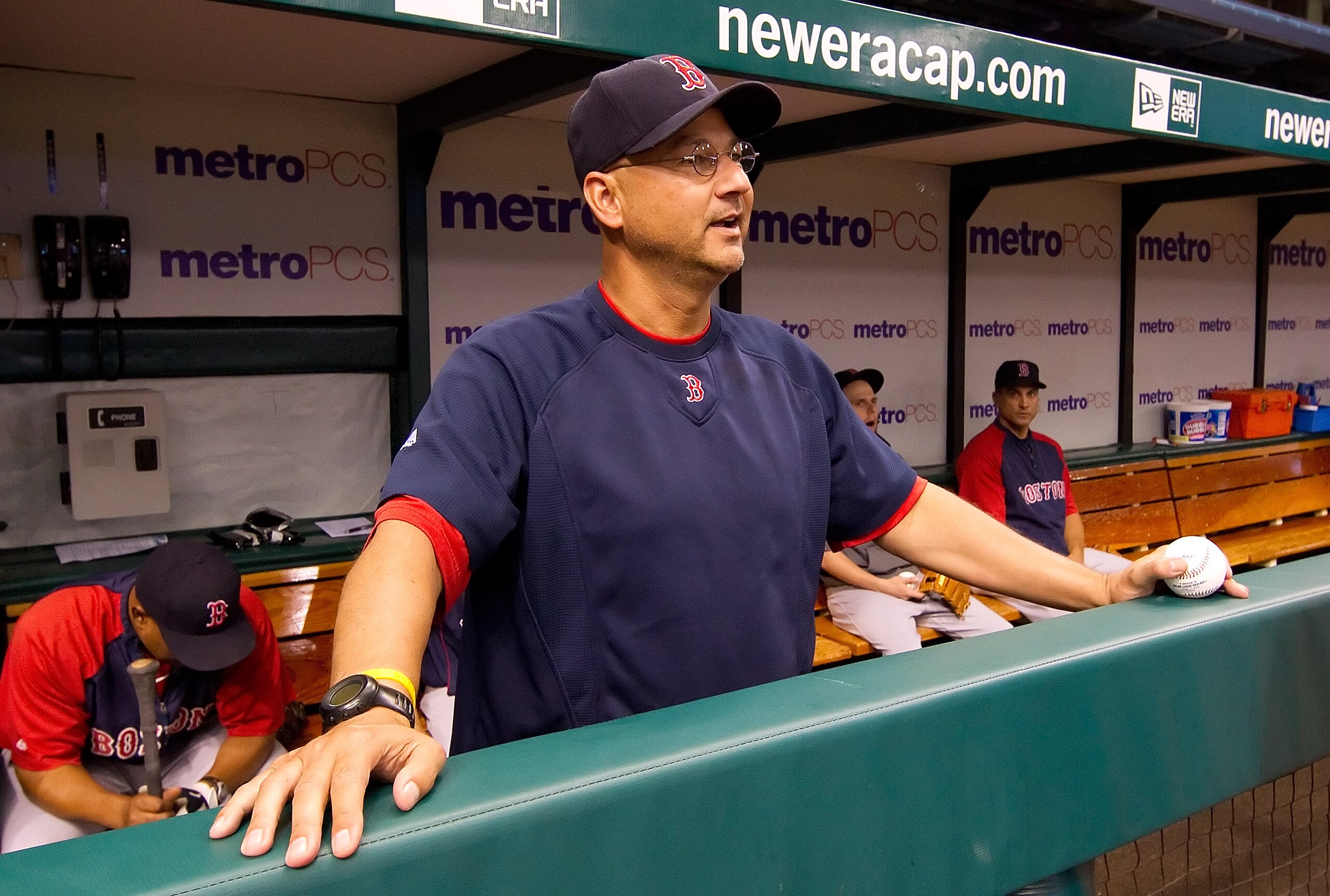 ST. PETERSBURG - AUGUST 29: Manager Terry Francona of the Boston Red Sox talks with some players prior to the start of the game against the Tampa Bay Rays at Tropicana Field on August 29, 2010 in St. Petersburg, Florida. (Photo by J. Meric/Getty Images) ST. PETERSBURG - AUGUST 29: Manager Terry Francona of the Boston Red Sox talks with some players prior to the start of the game against the Tampa Bay Rays at Tropicana Field on August 29, 2010 in St. Petersburg, Florida. (Photo by J. Meric/Getty Images)