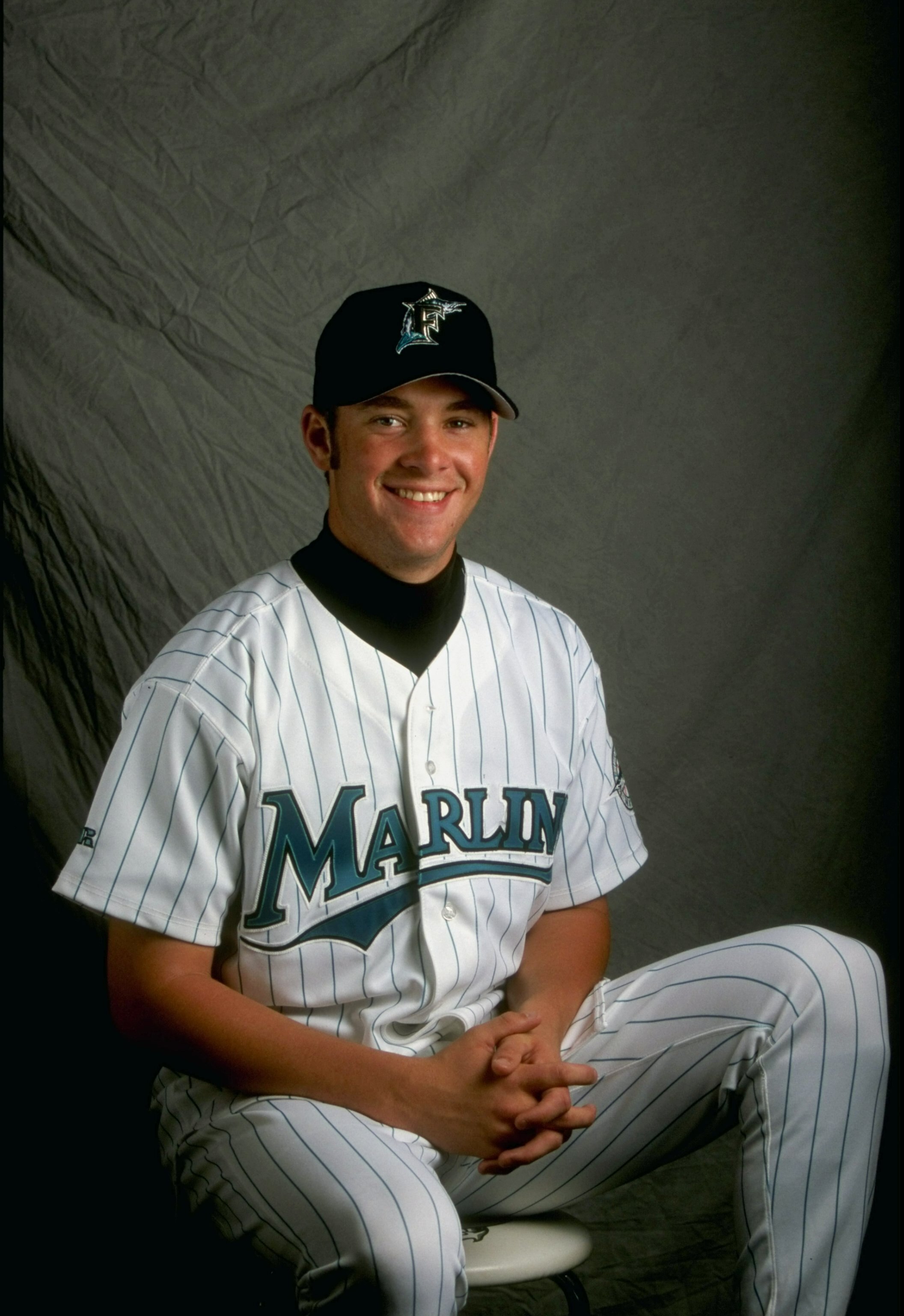 21 Feb 1998:  Aaron Akin of the Florida Marlins at Spring Training at the Space Coast Stadium in Viera, Florida. Mandatory Credit: Craig Melvin  /Allsport