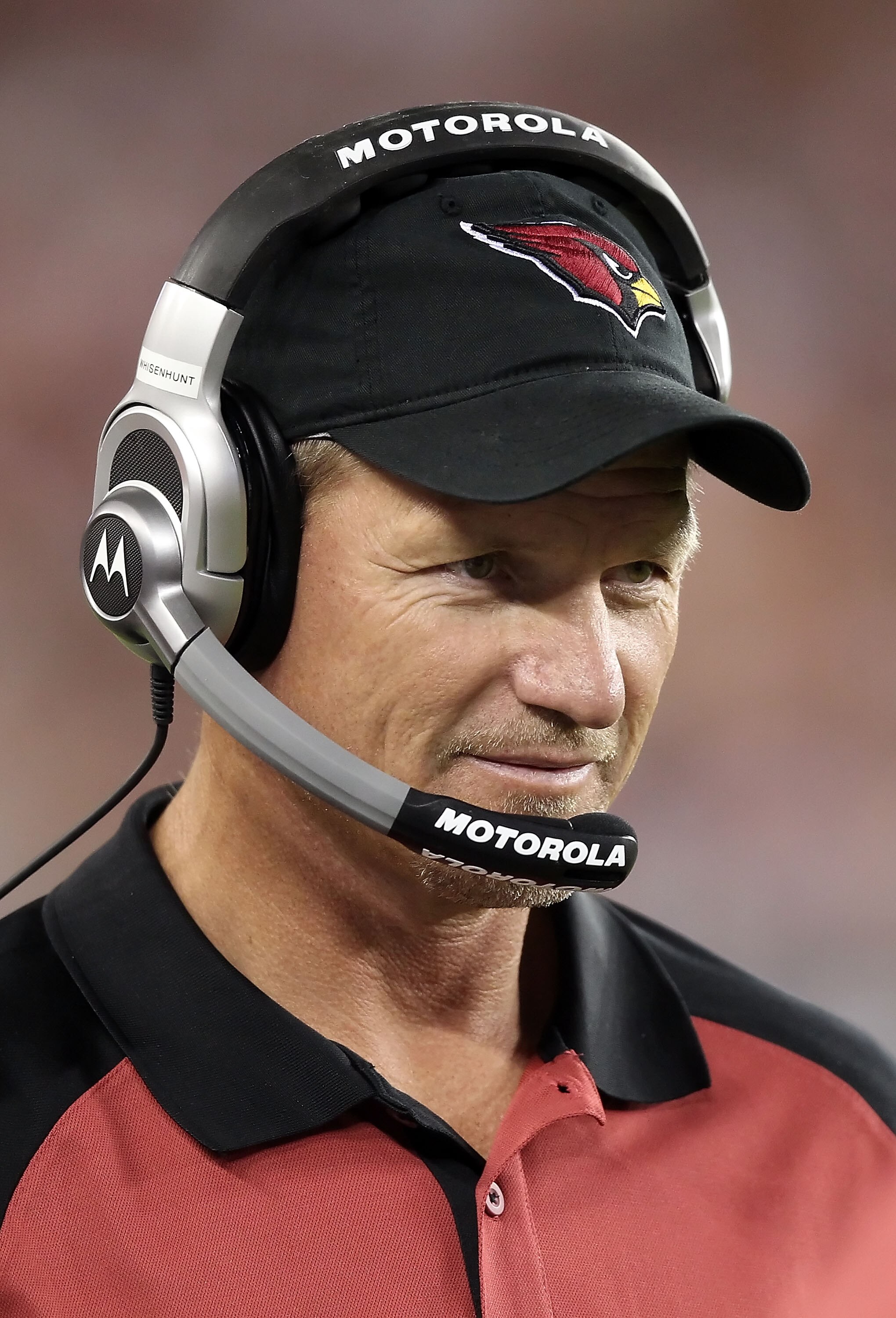 GLENDALE, AZ - SEPTEMBER 02: Head coach Ken Whisenhunt of the Arizona Cardinals walks the sidelines during preseason NFL game against the Washington Redskins at the University of Phoenix Stadium on September 2, 2010 in Glendale, Arizona. The Cardinals d GLENDALE, AZ - SEPTEMBER 02: Head coach Ken Whisenhunt of the Arizona Cardinals walks the sidelines during preseason NFL game against the Washington Redskins at the University of Phoenix Stadium on September 2, 2010 in Glendale, Arizona. The Cardinals d