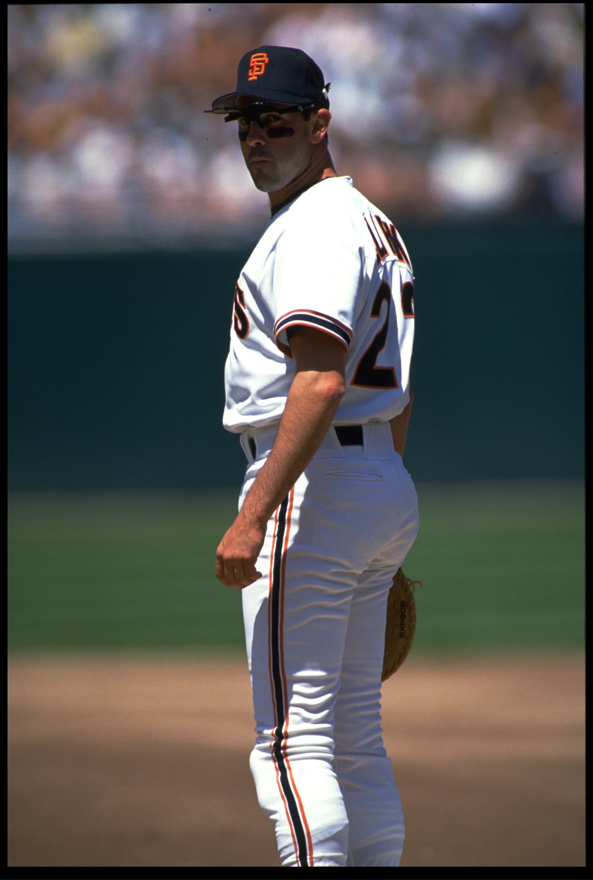 29 APR 1993:  SAN FRANCISCO GIANTS FIRST BASEMAN WILL CLARK DURING THE GIANTS VERSUS NEW YORK METS GAME AT CANDLESTICK PARK IN SAN FRANCISCO, CALIFORNIA.