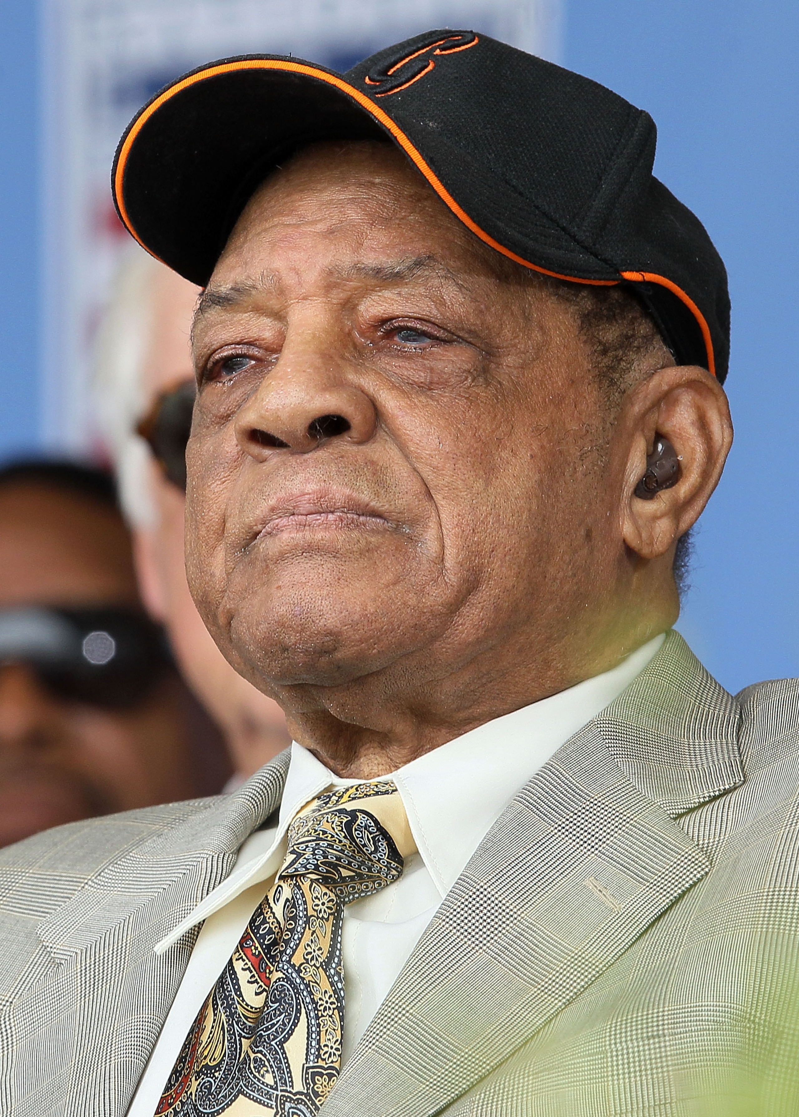 COOPERSTOWN, NY - JULY 25:  Baseball icon Willie Mays attends the Baseball Hall of Fame induction ceremony at Clark Sports Center on July 25, 20010 in Cooperstown, New York.  (Photo by Jim McIsaac/Getty Images)