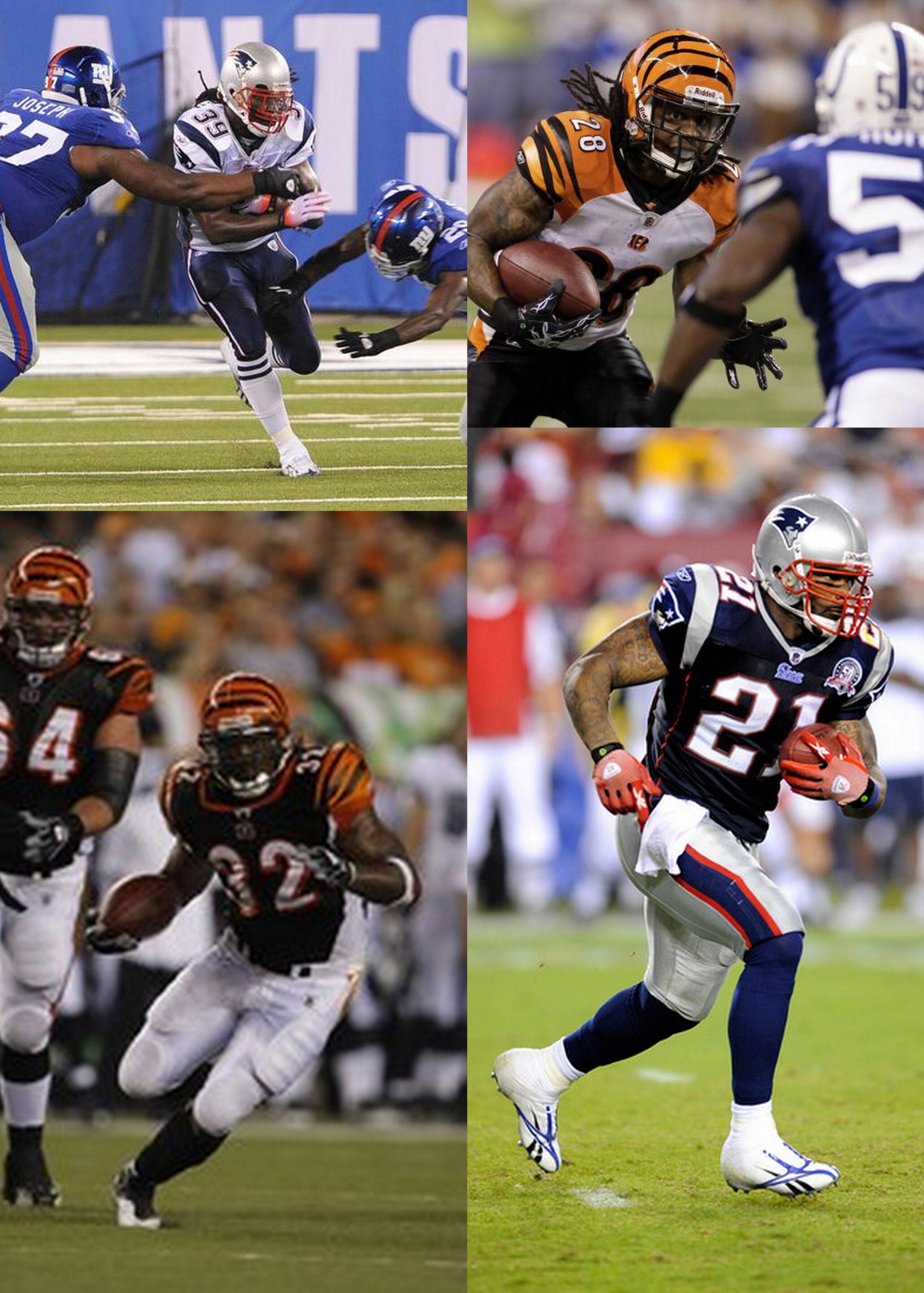 Bengals Patriots Running Backs 2010