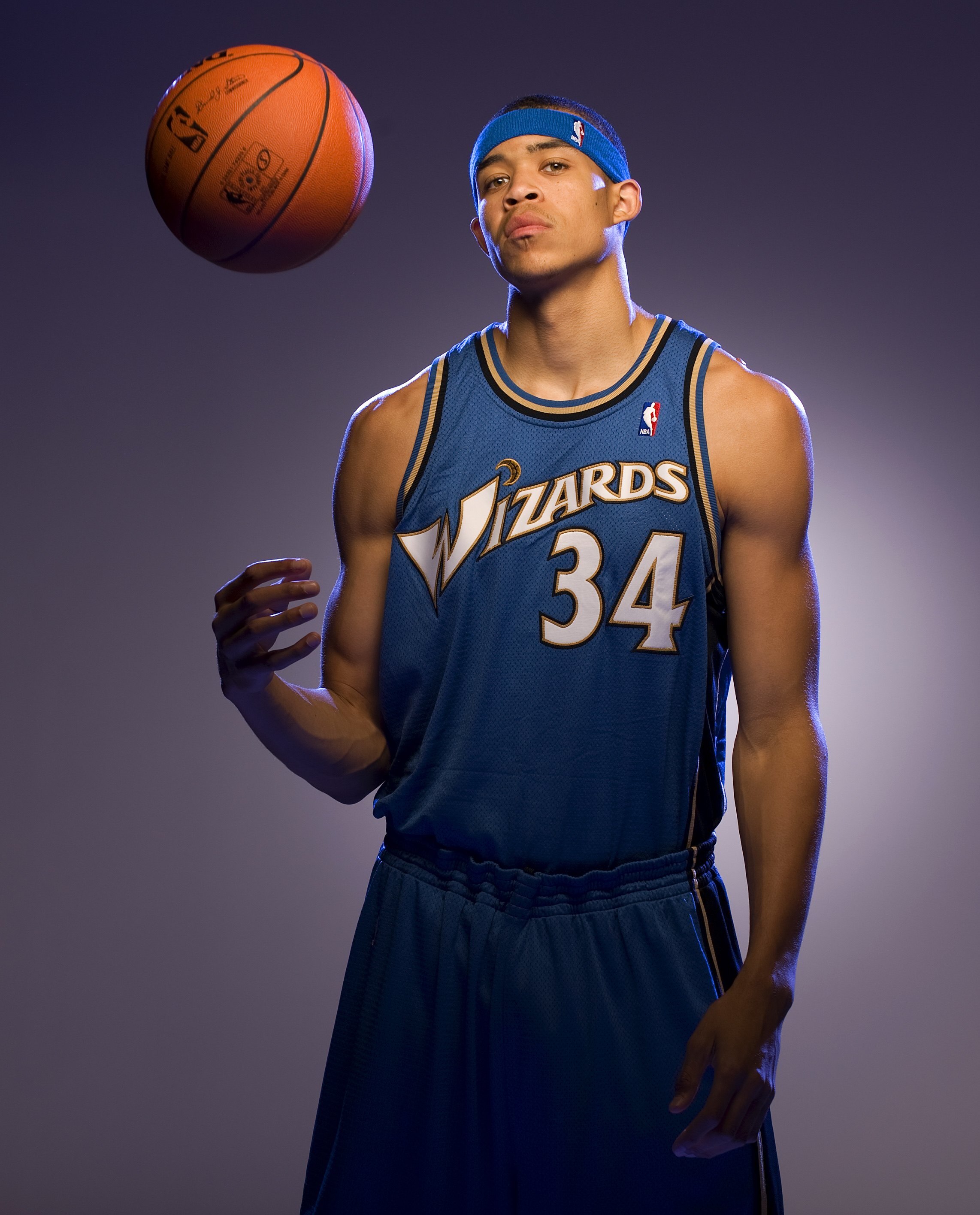 TARRYTOWN, NY - JULY 29:  JaVale McGee of the Washington Wizards poses for a portrait during the 2008 NBA Rookie Photo Shoot on July 29, 2008 at the MSG Training Facility in Tarrytown, New York.  NOTE TO USER: User expressly acknowledges and agrees that,