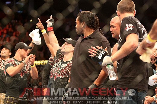 Frankie Edgar Celebrates Against BJ Penn
