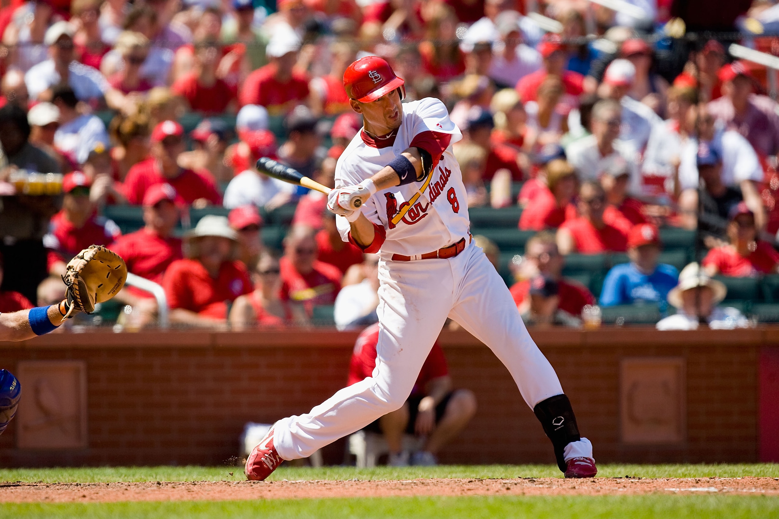 ST. LOUIS - JULY 18: Allen Craig #8 of the St. Louis Cardinals in action against the Los Angeles Dodgers at Busch Stadium on July 18, 2010 in St. Louis, Missouri. (Photo by Dilip Vishwanat/Getty Images) ST. LOUIS - JULY 18: Allen Craig #8 of the St. Louis Cardinals in action against the Los Angeles Dodgers at Busch Stadium on July 18, 2010 in St. Louis, Missouri. (Photo by Dilip Vishwanat/Getty Images)